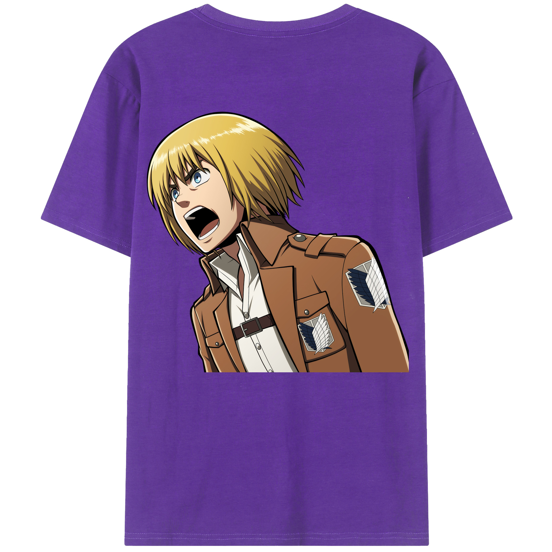 （画像用） 進撃の巨人 アルミン·アルレルト Attack on Titan Armin Arlert 綿100％半袖Tシャツ（背面プリント）
