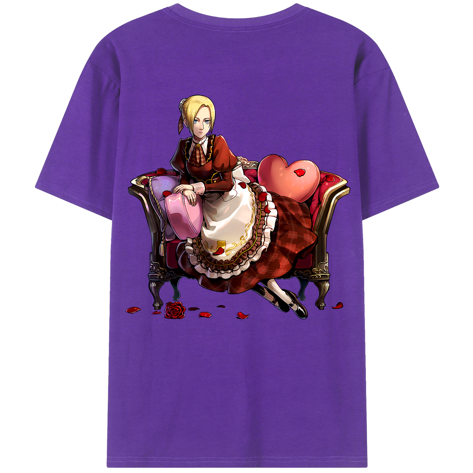 （画像用） 進撃の巨人 アニ・レオンハート Attack on Titan Annie Leonhart 綿100％半袖Tシャツ（背面プリント）