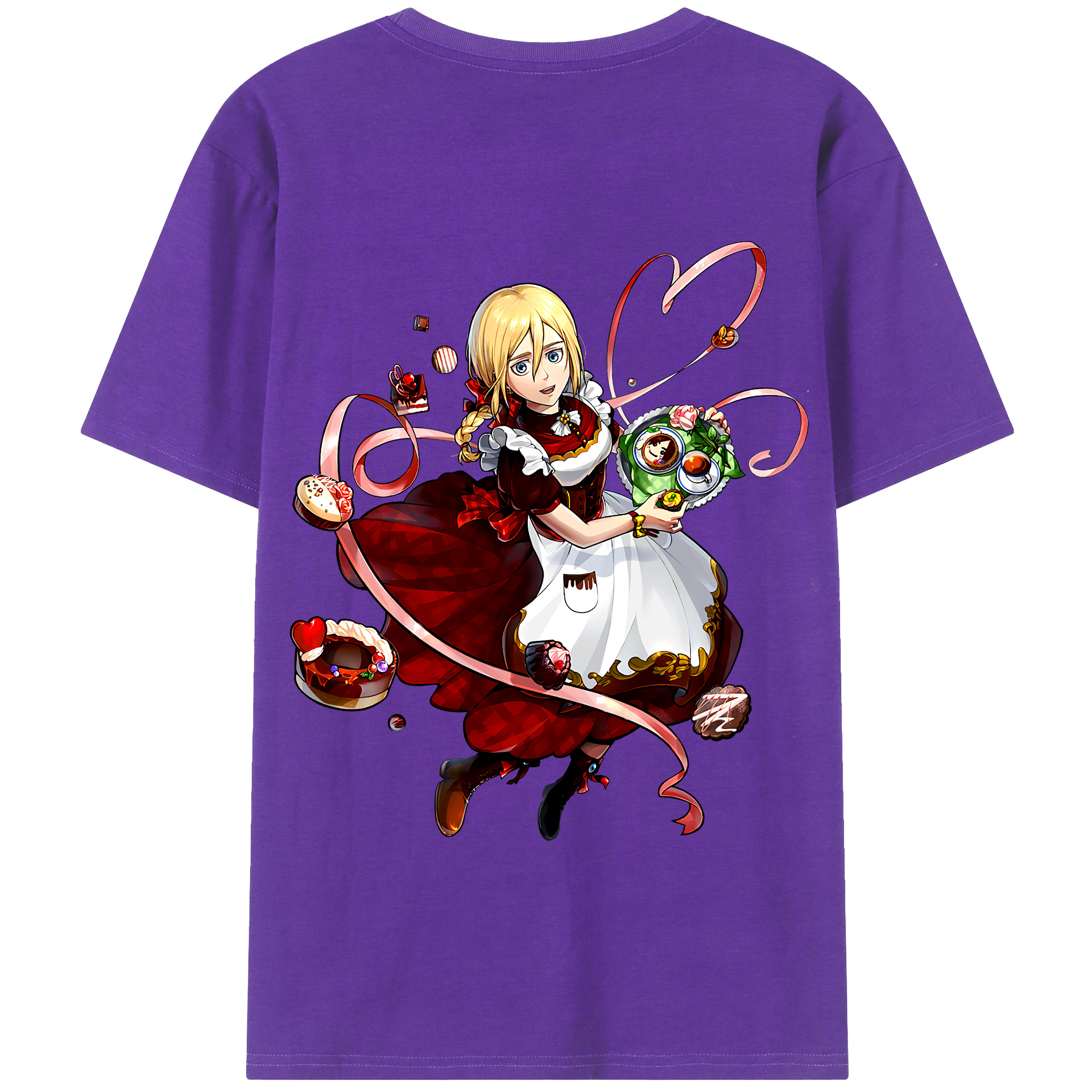 （画像用） 進撃の巨人 クリスタ·レンズ Attack on Titan Christa Lenz 綿100％半袖Tシャツ（背面プリント）