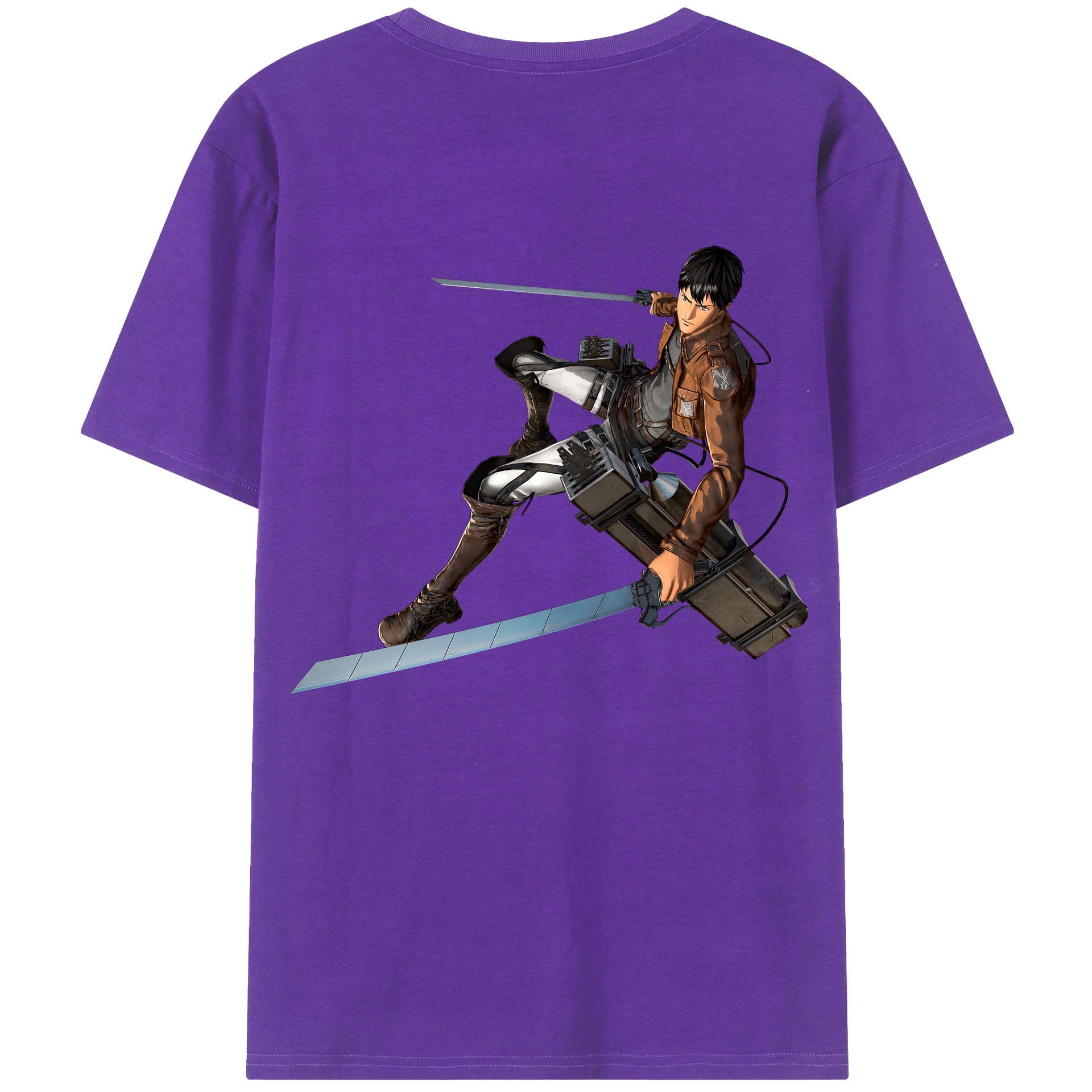 （画像用） 進撃の巨人 ベルトルト・フーバー Attack on Titan Bertholdt Hoover 綿100％半袖Tシャツ（背面プリント）