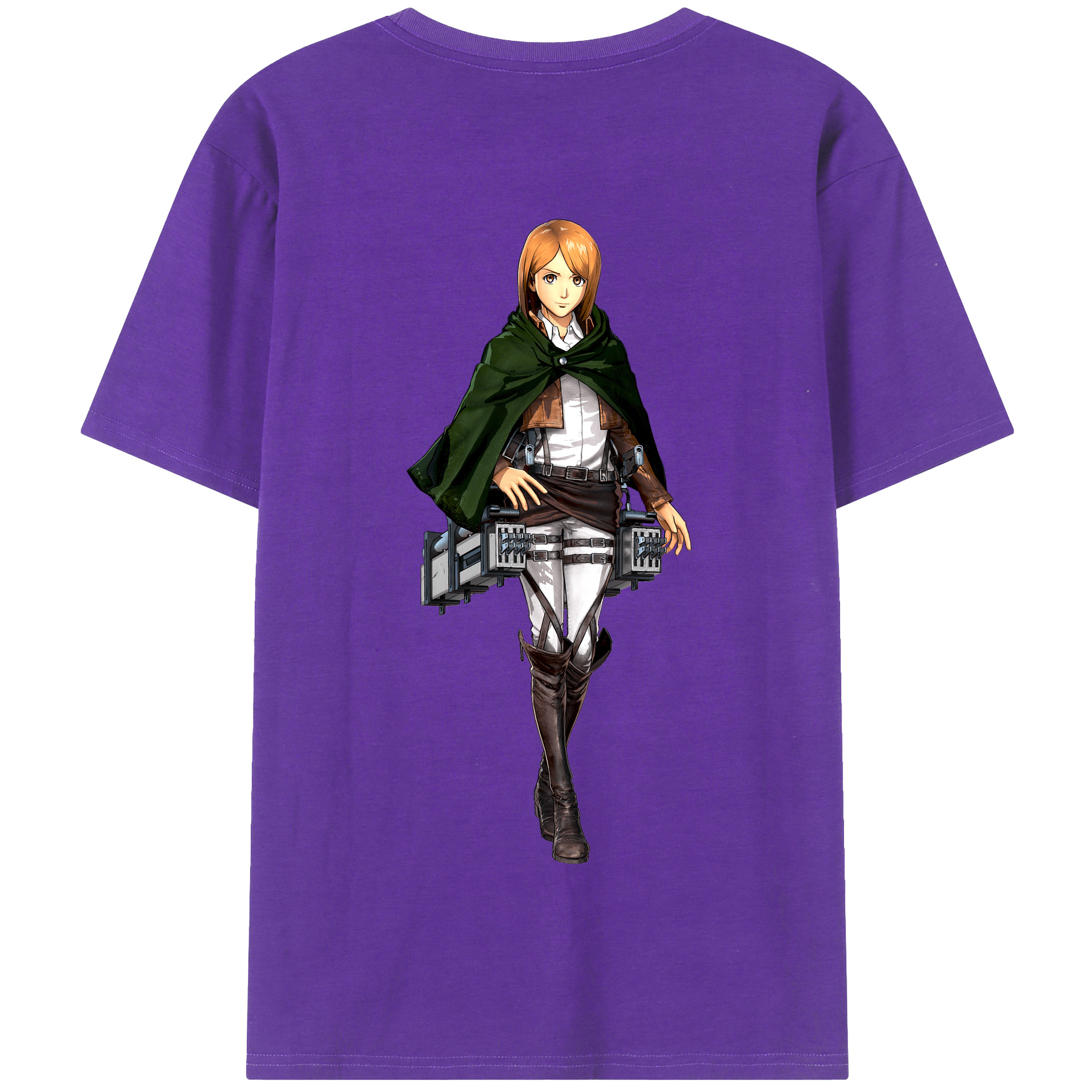 （画像用） 進撃の巨人 ペトラ·ラル Attack on Titan Petra Rall 綿100％半袖Tシャツ（背面プリント）