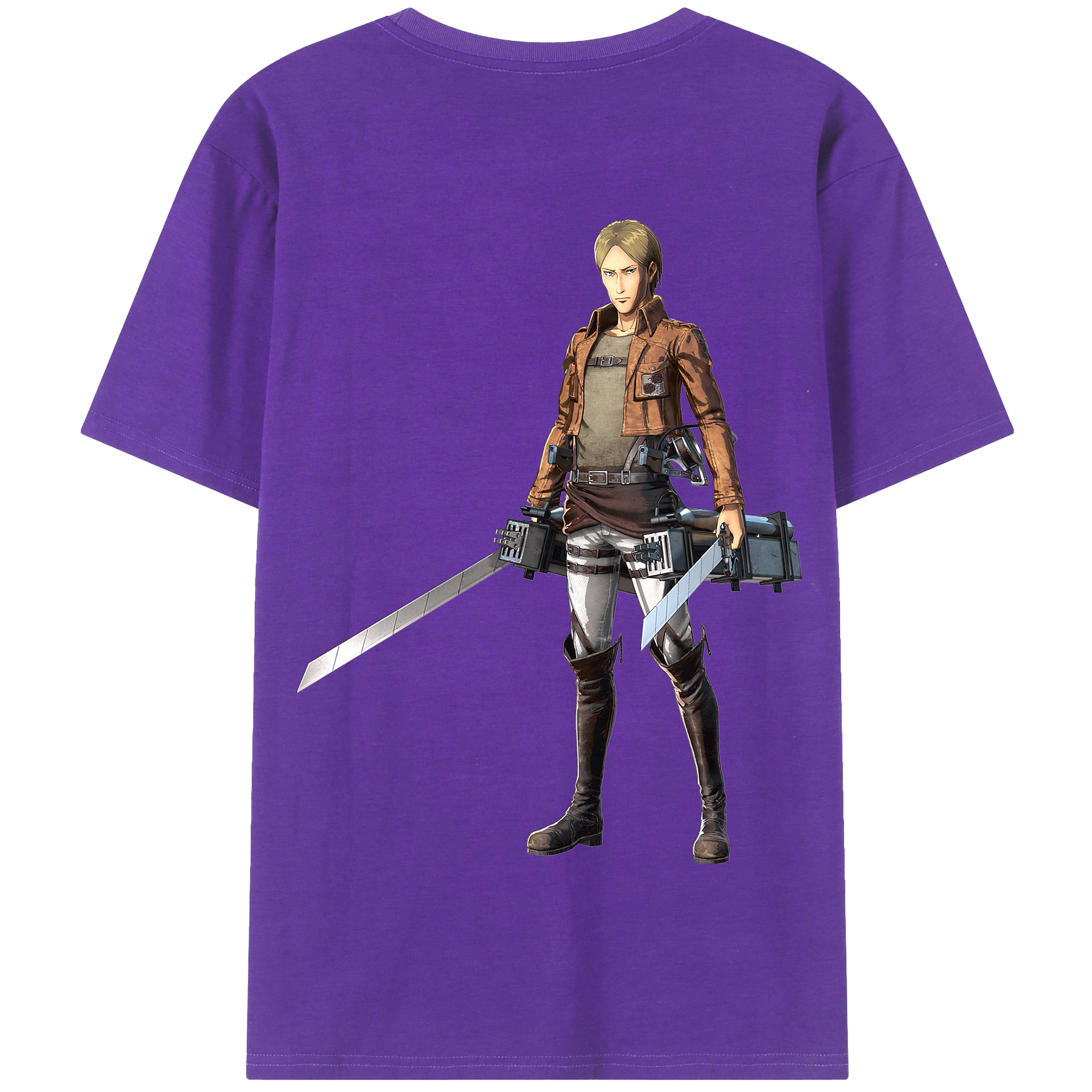 （画像用） 進撃の巨人 Attack on Titan 綿100％半袖Tシャツ（背面プリント）