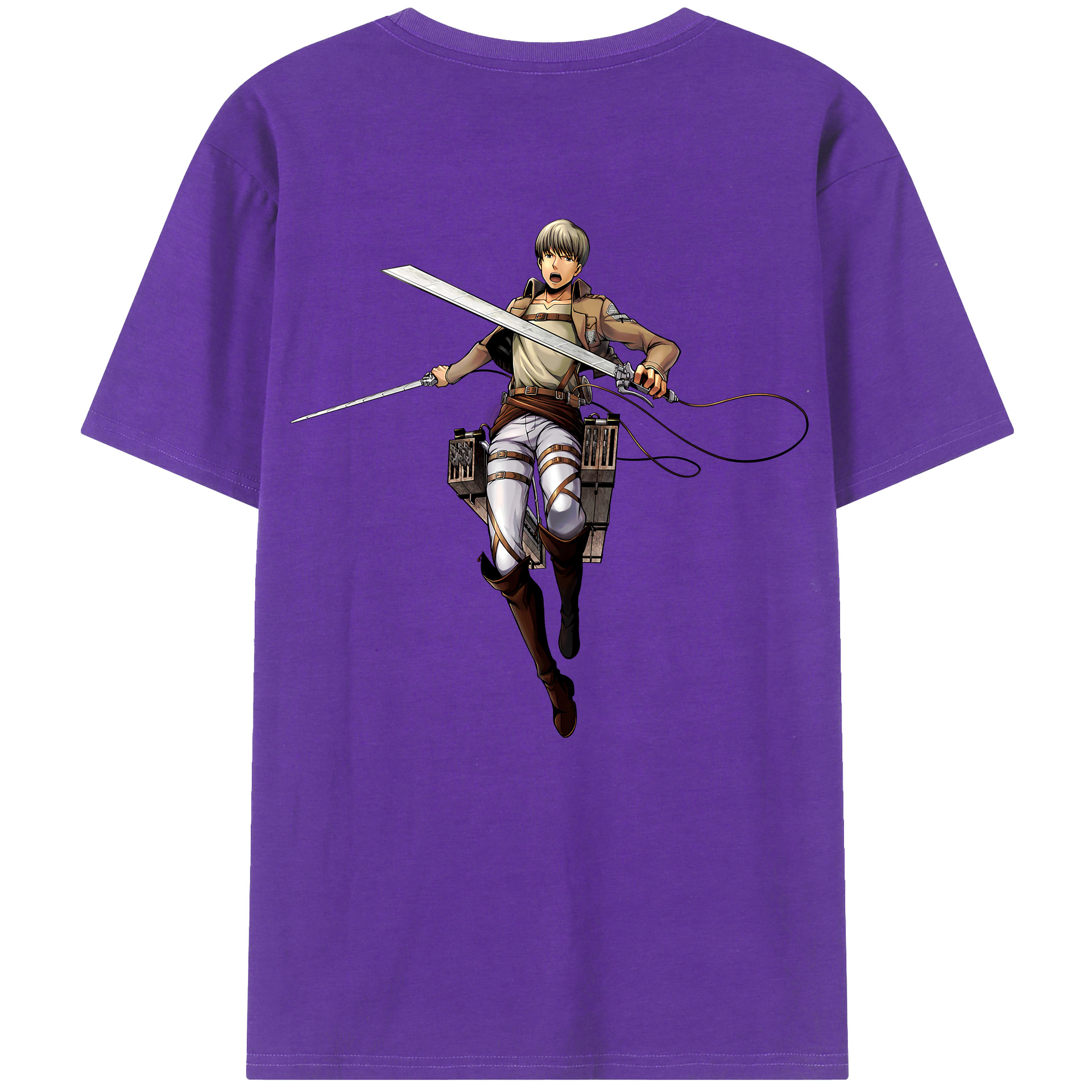 （画像用） 進撃の巨人 Attack on Titan 綿100％半袖Tシャツ（背面プリント）