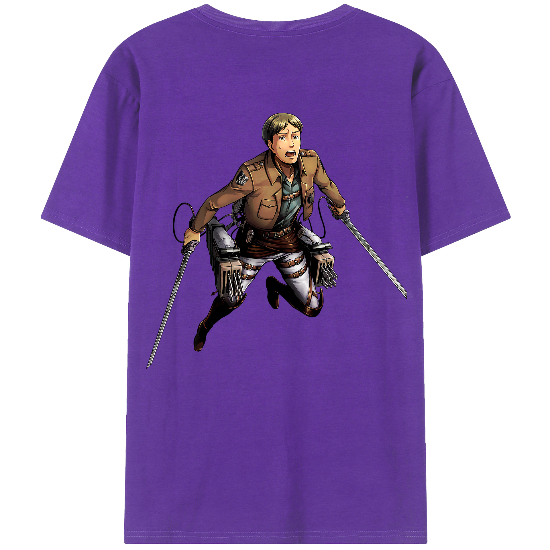 （画像用） 進撃の巨人 Attack on Titan 綿100％半袖Tシャツ（背面プリント）