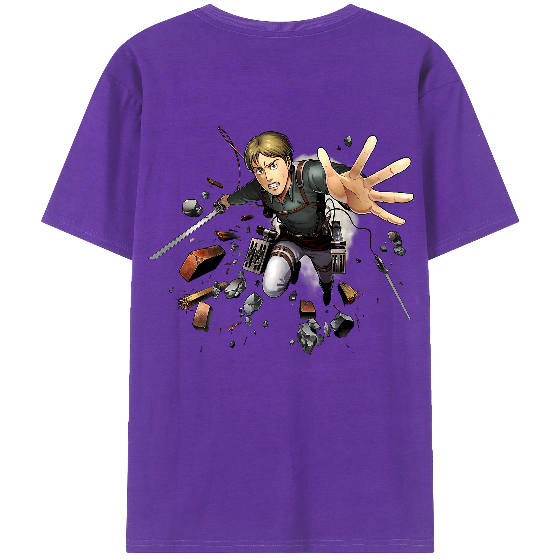 （画像用） 進撃の巨人 Attack on Titan 綿100％半袖Tシャツ（背面プリント）
