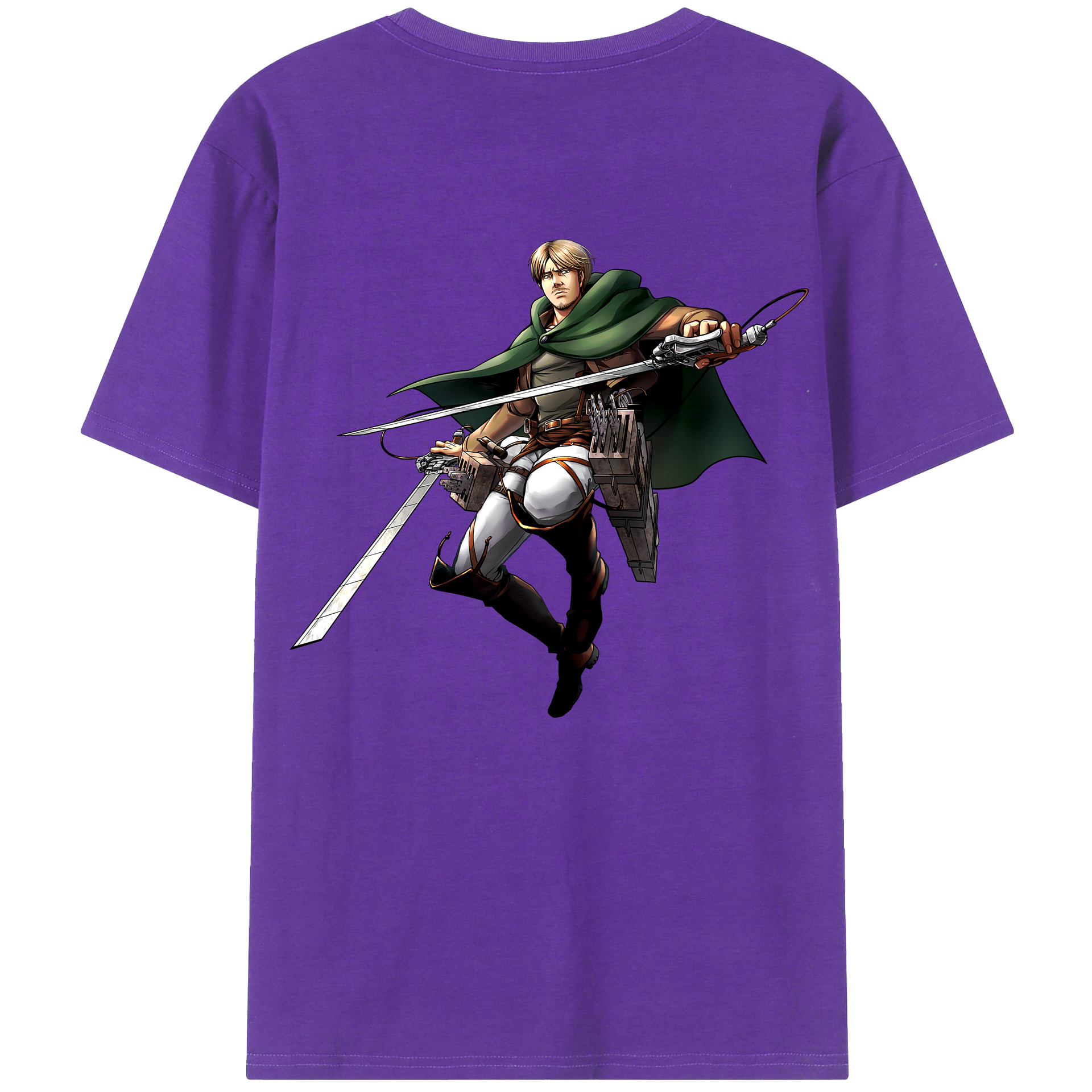 （画像用） 進撃の巨人 Attack on Titan 綿100％半袖Tシャツ（背面プリント）
