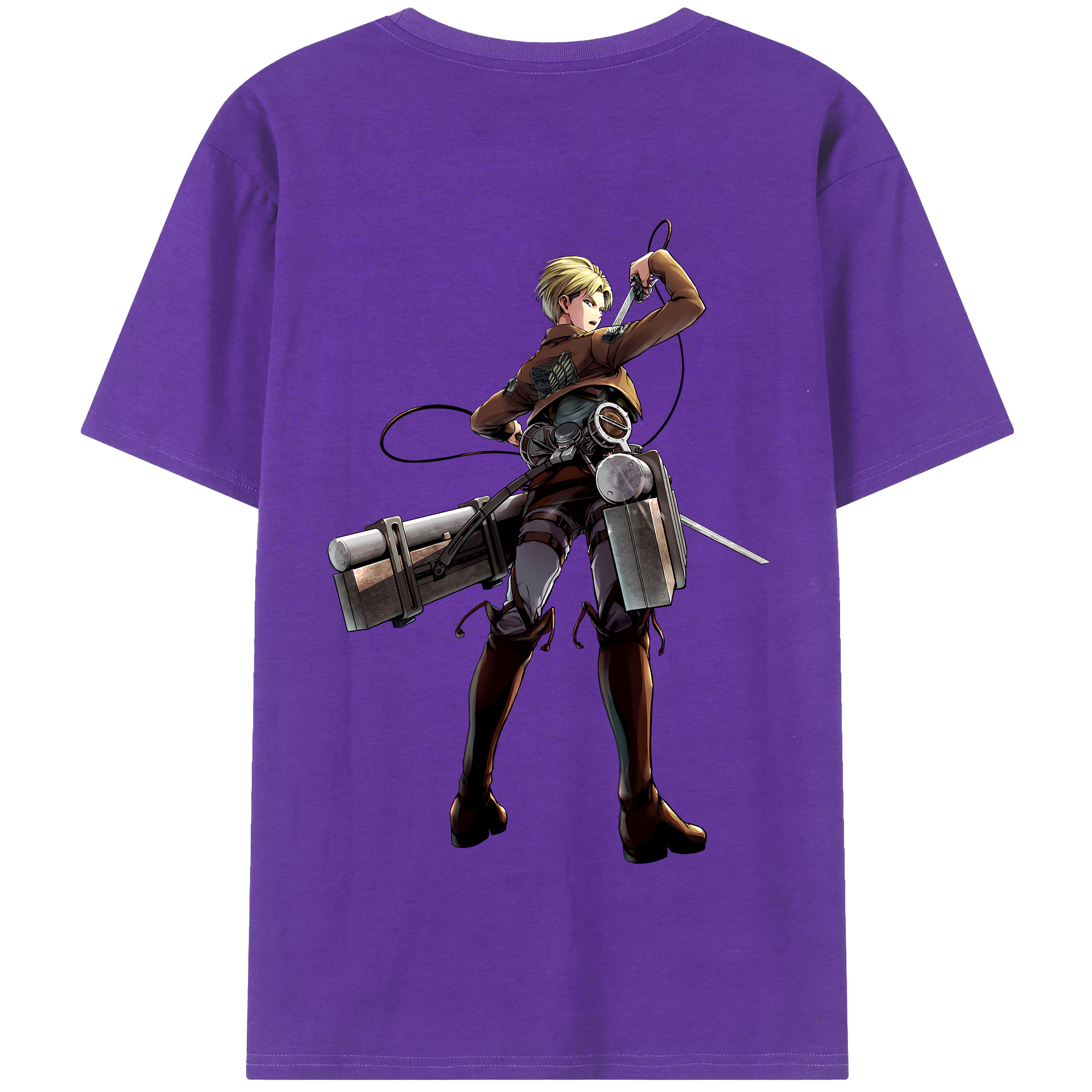 （画像用） 進撃の巨人 Attack on Titan 綿100％半袖Tシャツ（背面プリント）