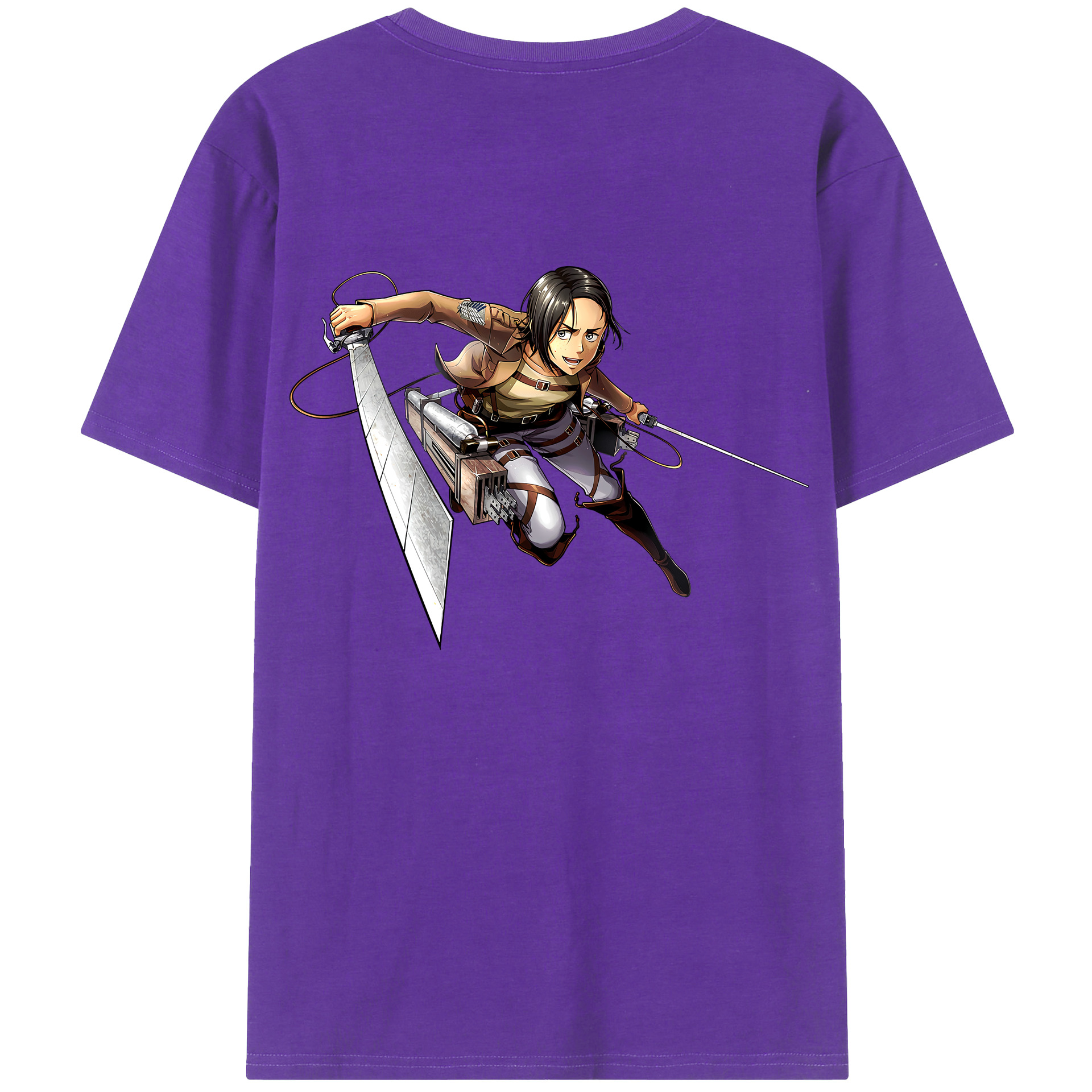（画像用） 進撃の巨人 Attack on Titan 綿100％半袖Tシャツ（背面プリント）