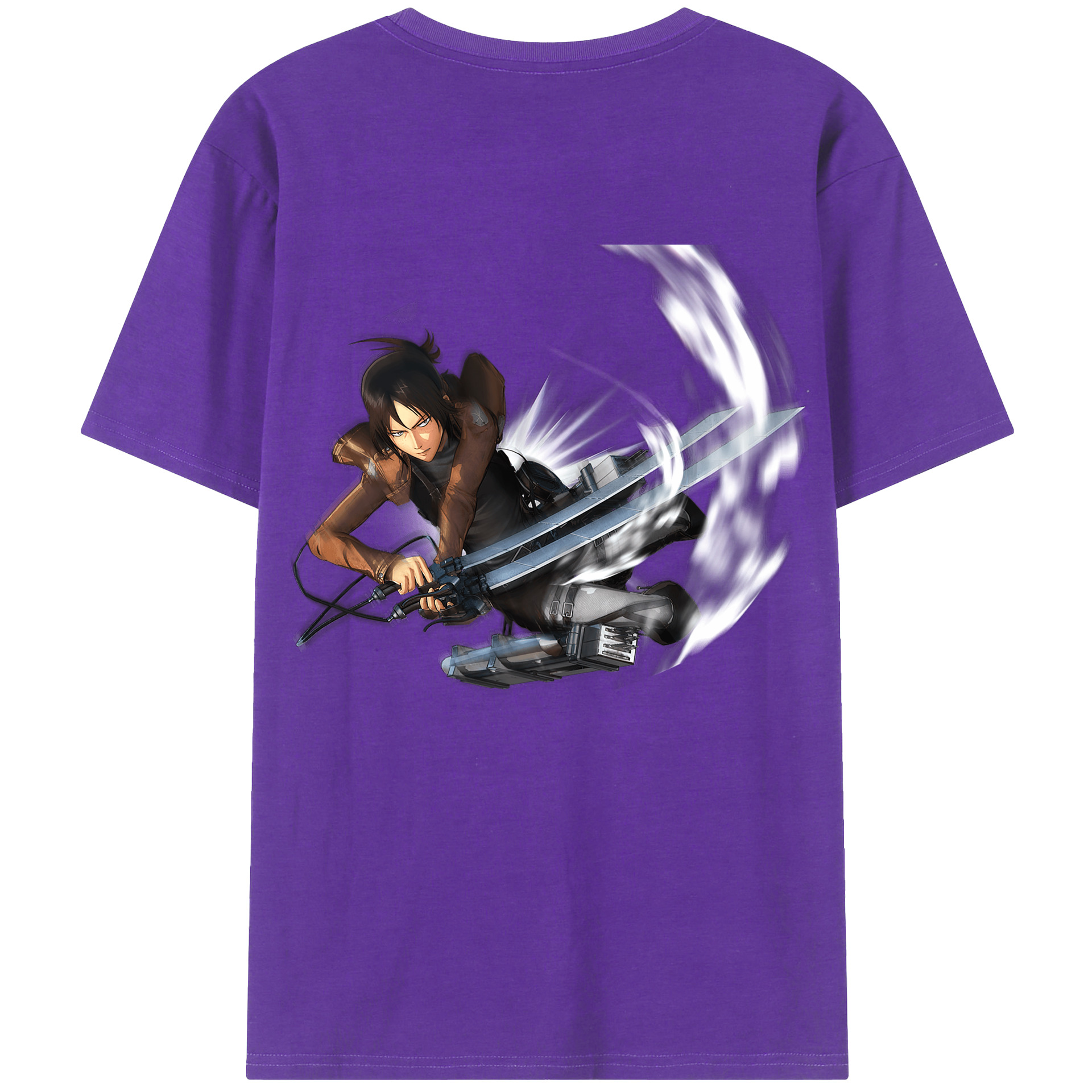 （画像用） 進撃の巨人 Attack on Titan 綿100％半袖Tシャツ（背面プリント）