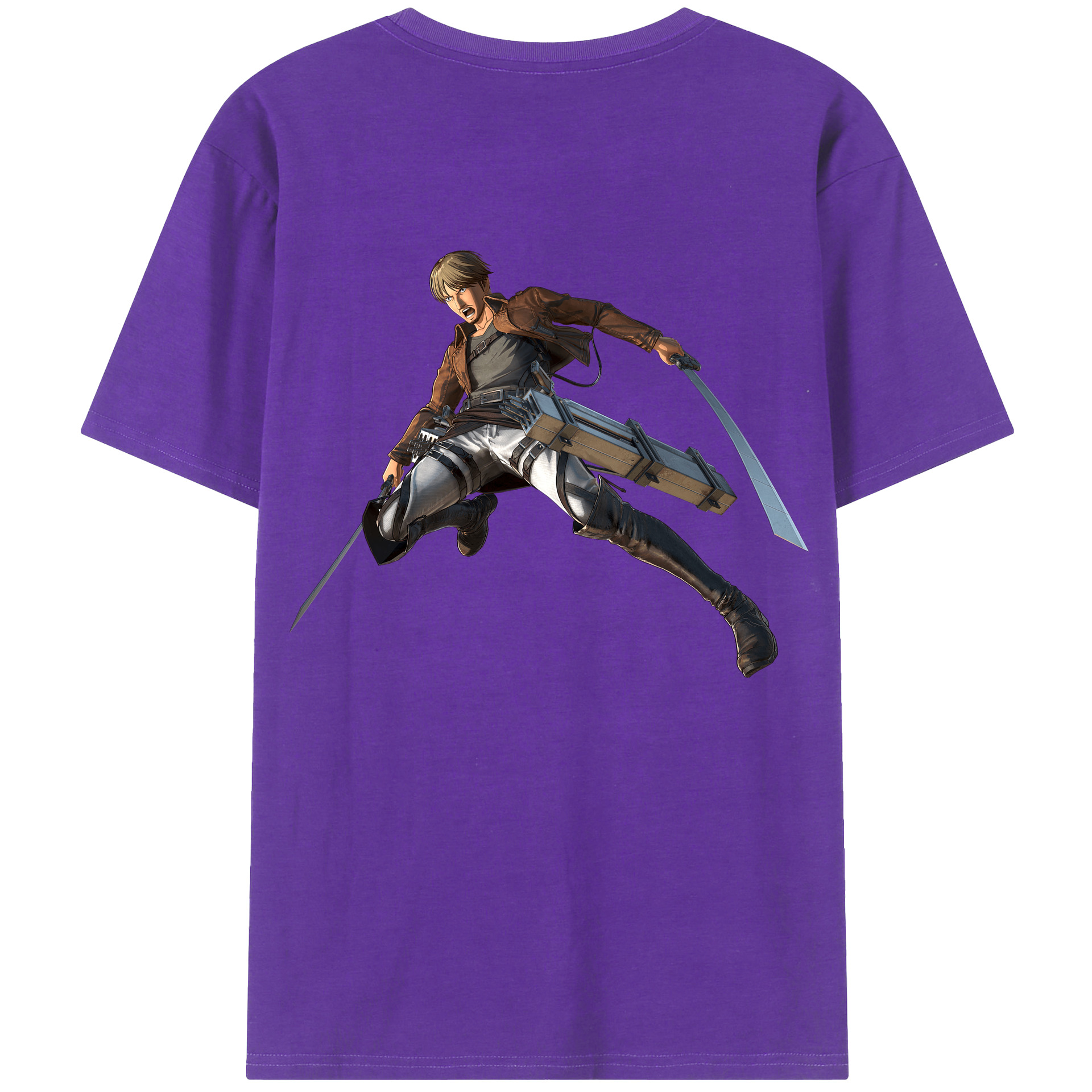 （画像用） 進撃の巨人 Attack on Titan 綿100％半袖Tシャツ（背面プリント）