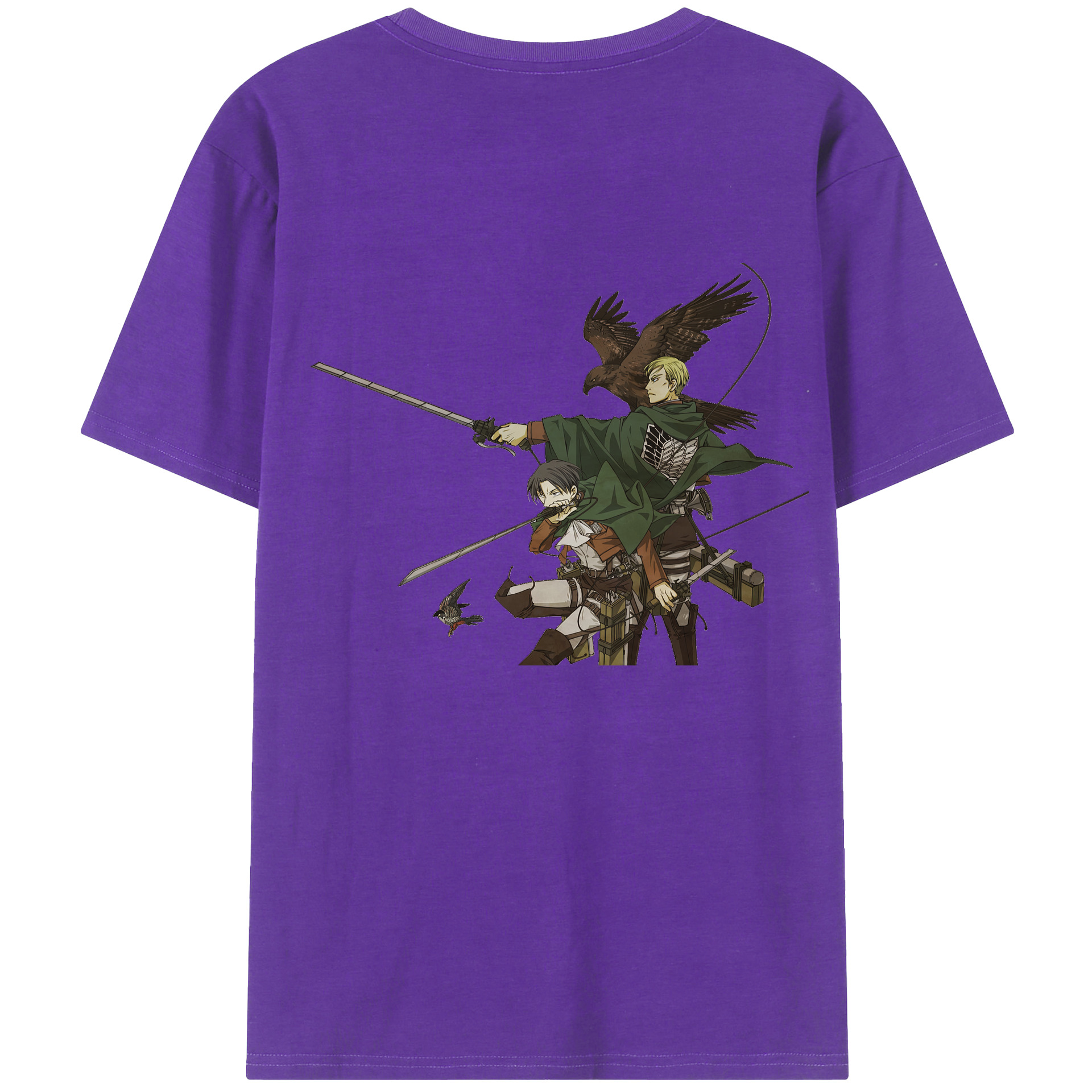 （画像用） 進撃の巨人 Attack on Titan 綿100％半袖Tシャツ（背面プリント）