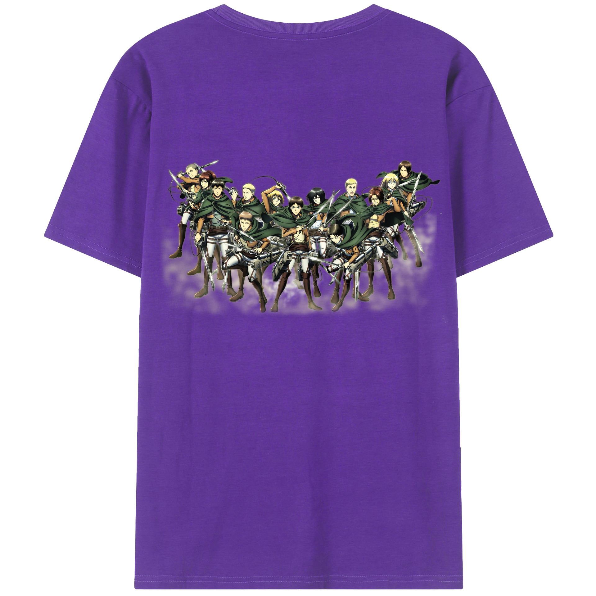 （画像用） 進撃の巨人 Attack on Titan 綿100％半袖Tシャツ（背面プリント）