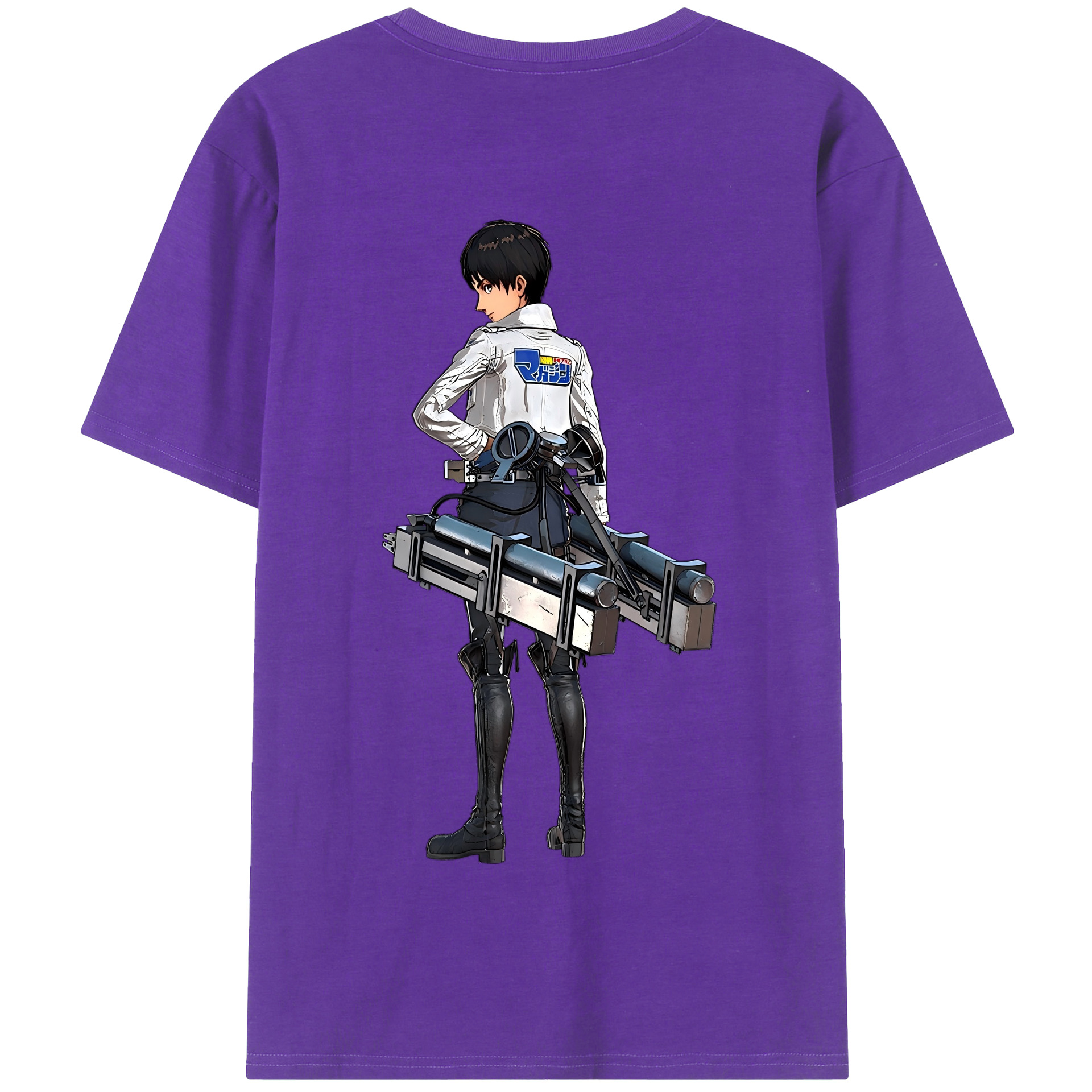 （画像用） 進撃の巨人 エレン･イェーガー Attack on Titan Eren Jäger 綿100％半袖Tシャツ（背面プリント）