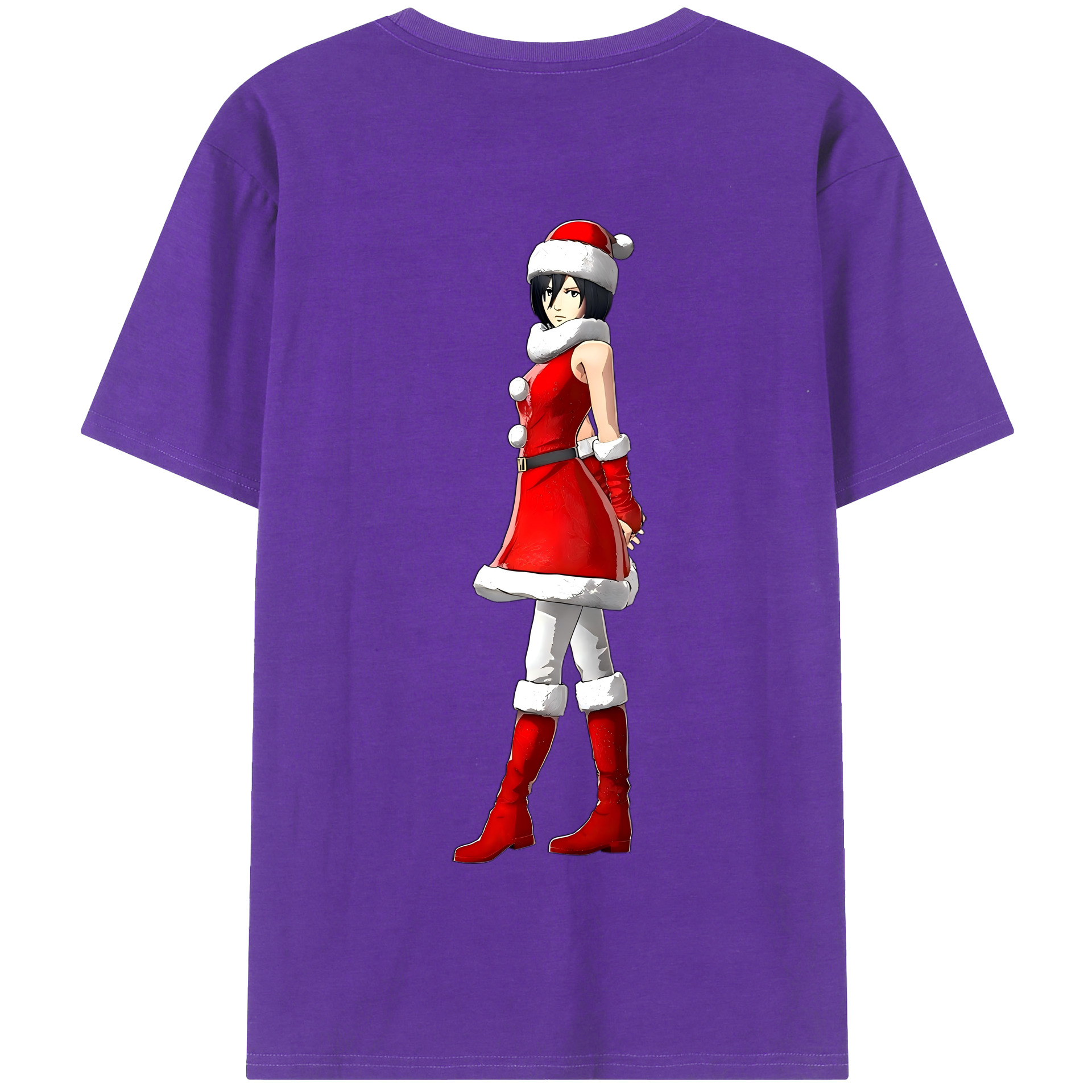 （画像用） 進撃の巨人 ミカサ·アッカーマン Attack on Titan Mikasa Ackerman 綿100％半袖Tシャツ（背面プリント）