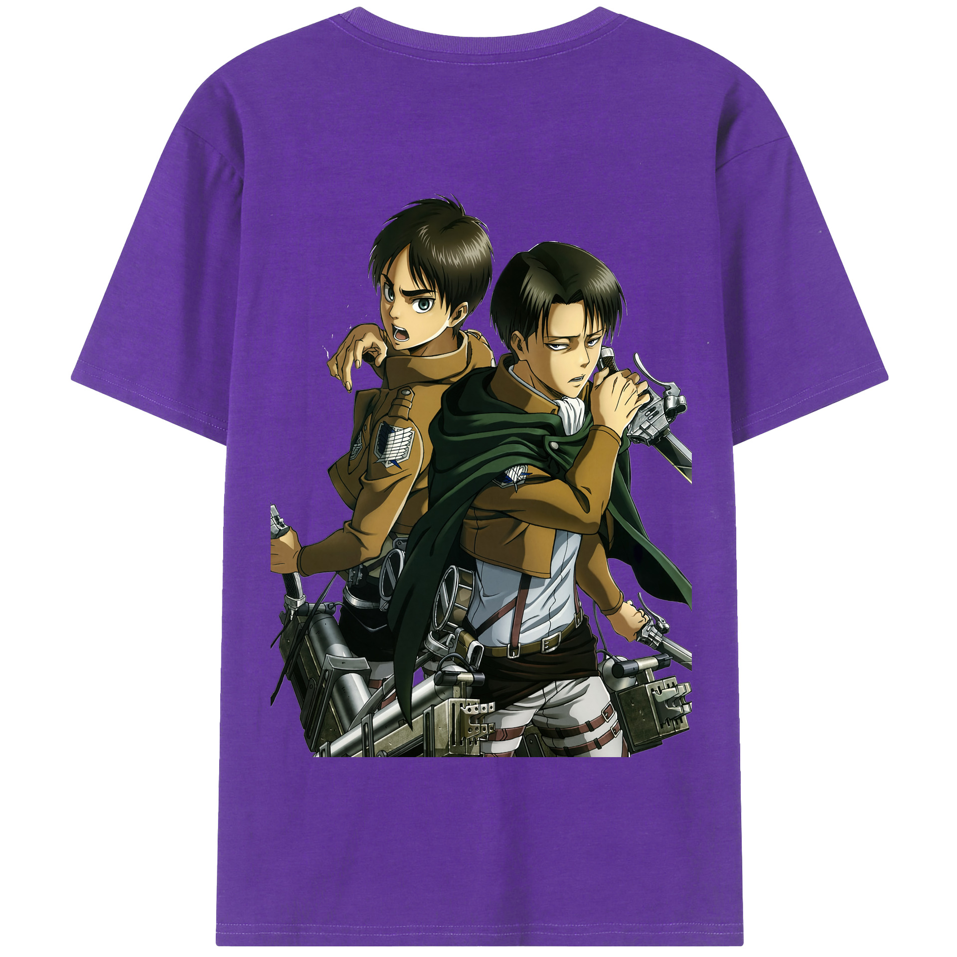 （画像用） 進撃の巨人 リヴァイ·アッカーマン Attack on Titan Levi Ackerman 綿100％半袖Tシャツ（背面プリント）