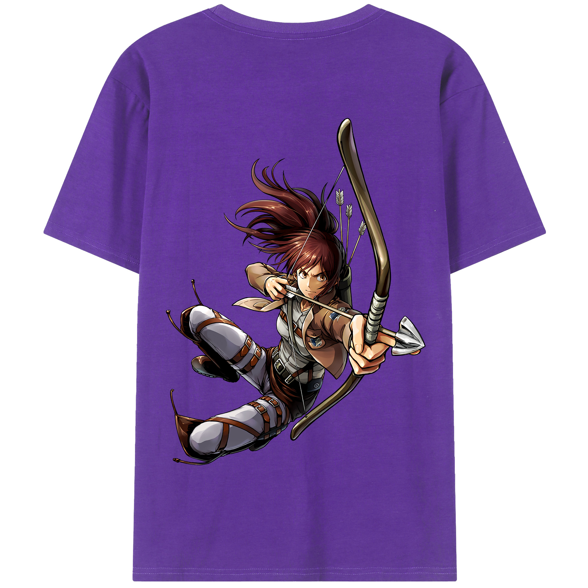 （画像用） 進撃の巨人 サシャ·ブラウス Attack on Titan Sasha Blaus 綿100％半袖Tシャツ（背面プリント）