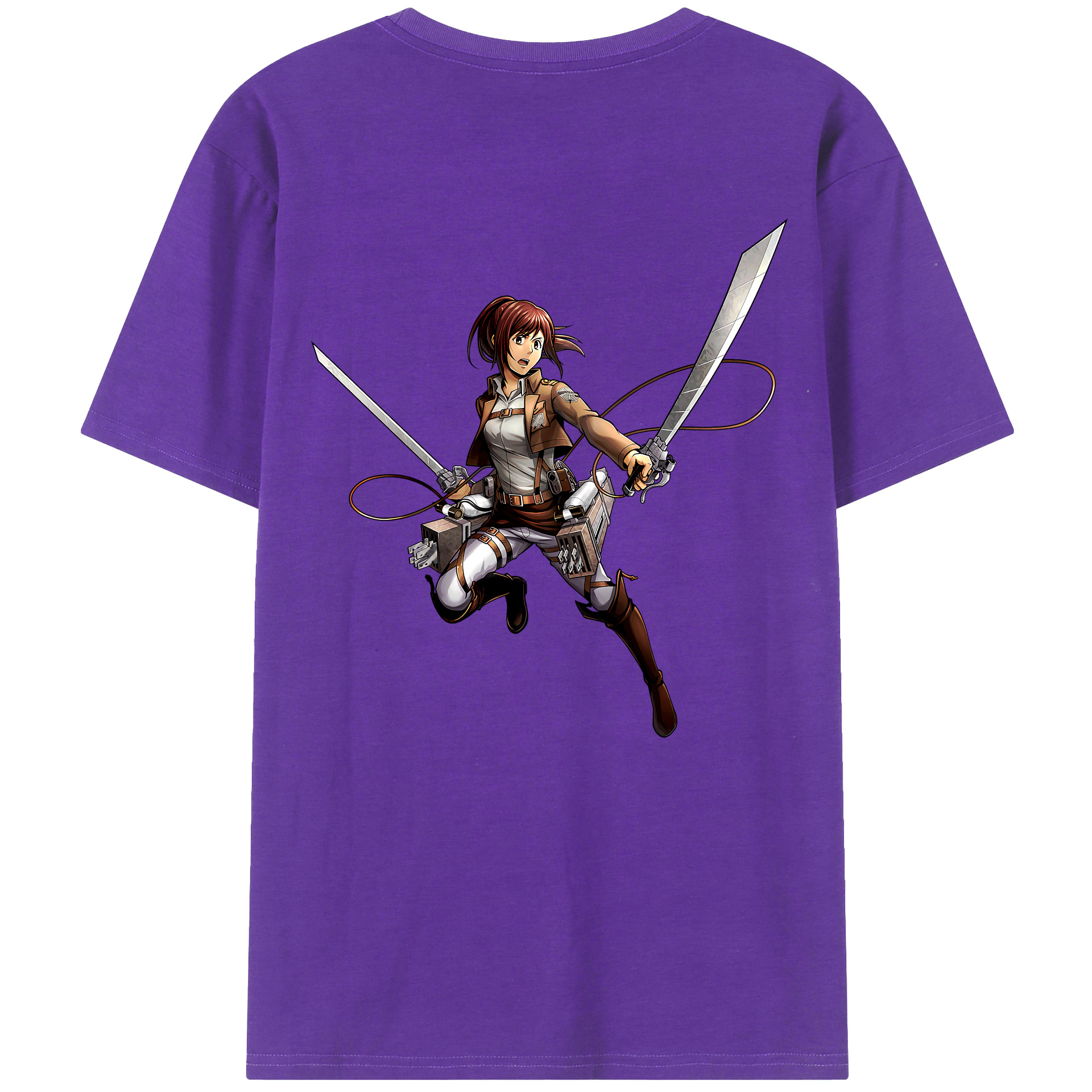 （画像用） 進撃の巨人 サシャ·ブラウス Attack on Titan Sasha Blaus 綿100％半袖Tシャツ（背面プリント）