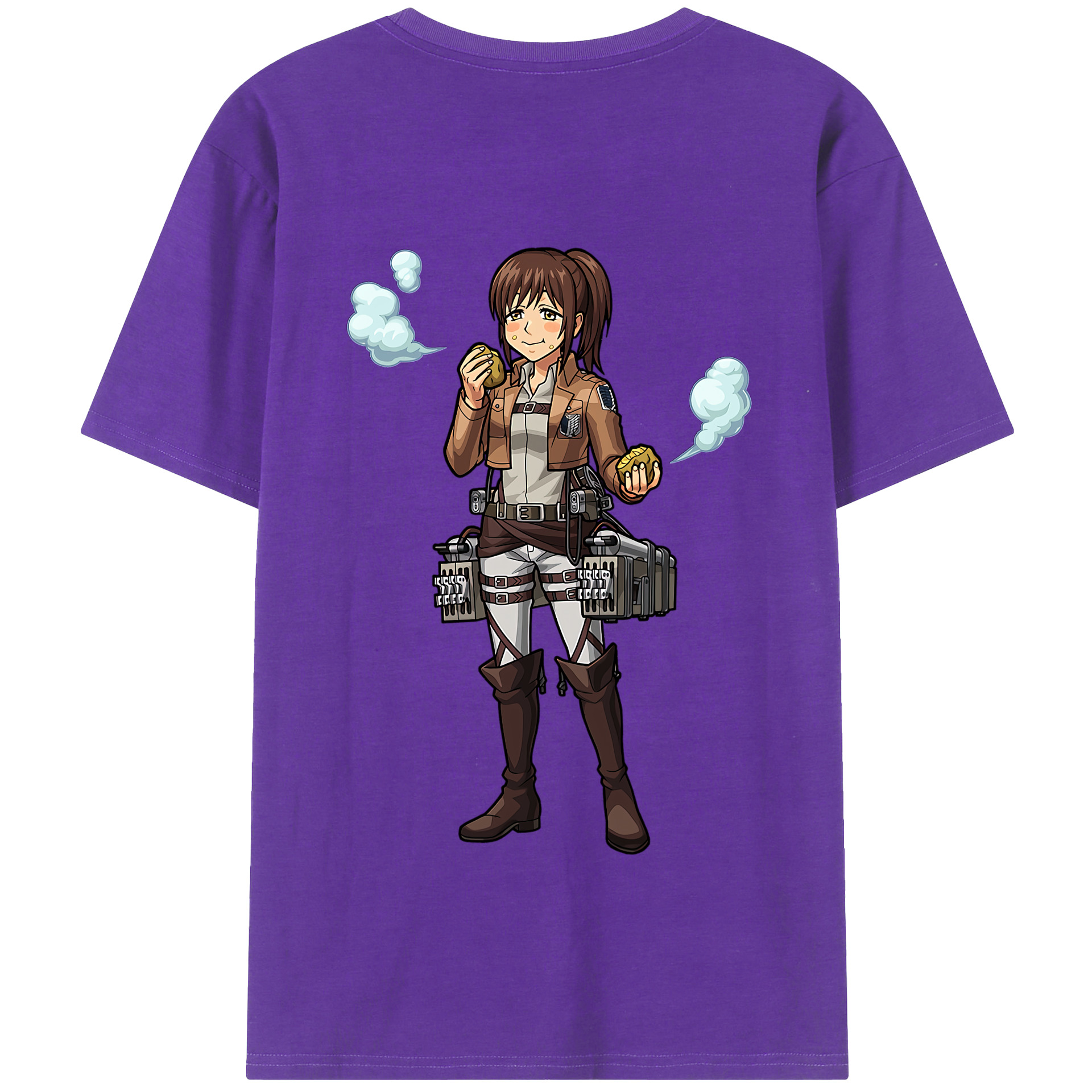 （画像用） 進撃の巨人 サシャ·ブラウス Attack on Titan Sasha Blaus 綿100％半袖Tシャツ（背面プリント）