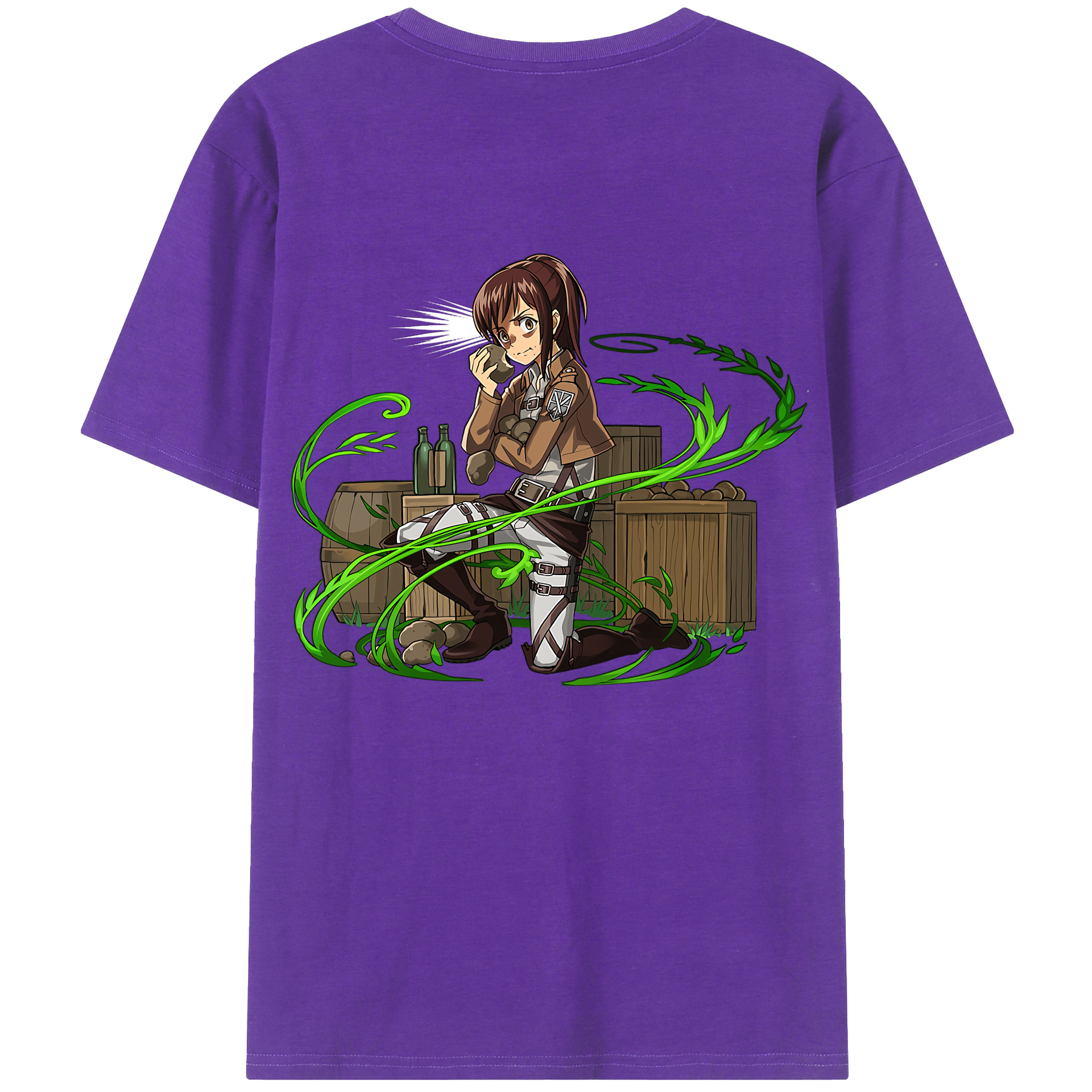 （画像用） 進撃の巨人 サシャ·ブラウス Attack on Titan Sasha Blaus 綿100％半袖Tシャツ（背面プリント）