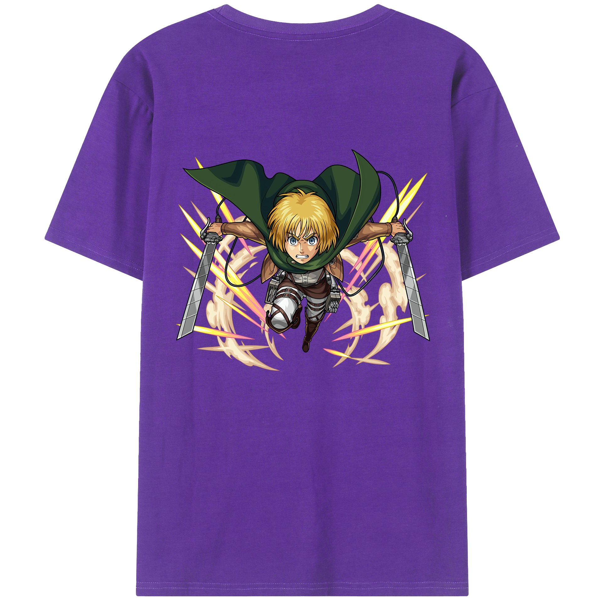 （画像用） 進撃の巨人 アルミン·アルレルト Attack on Titan Armin Arlert 綿100％半袖Tシャツ（背面プリント）