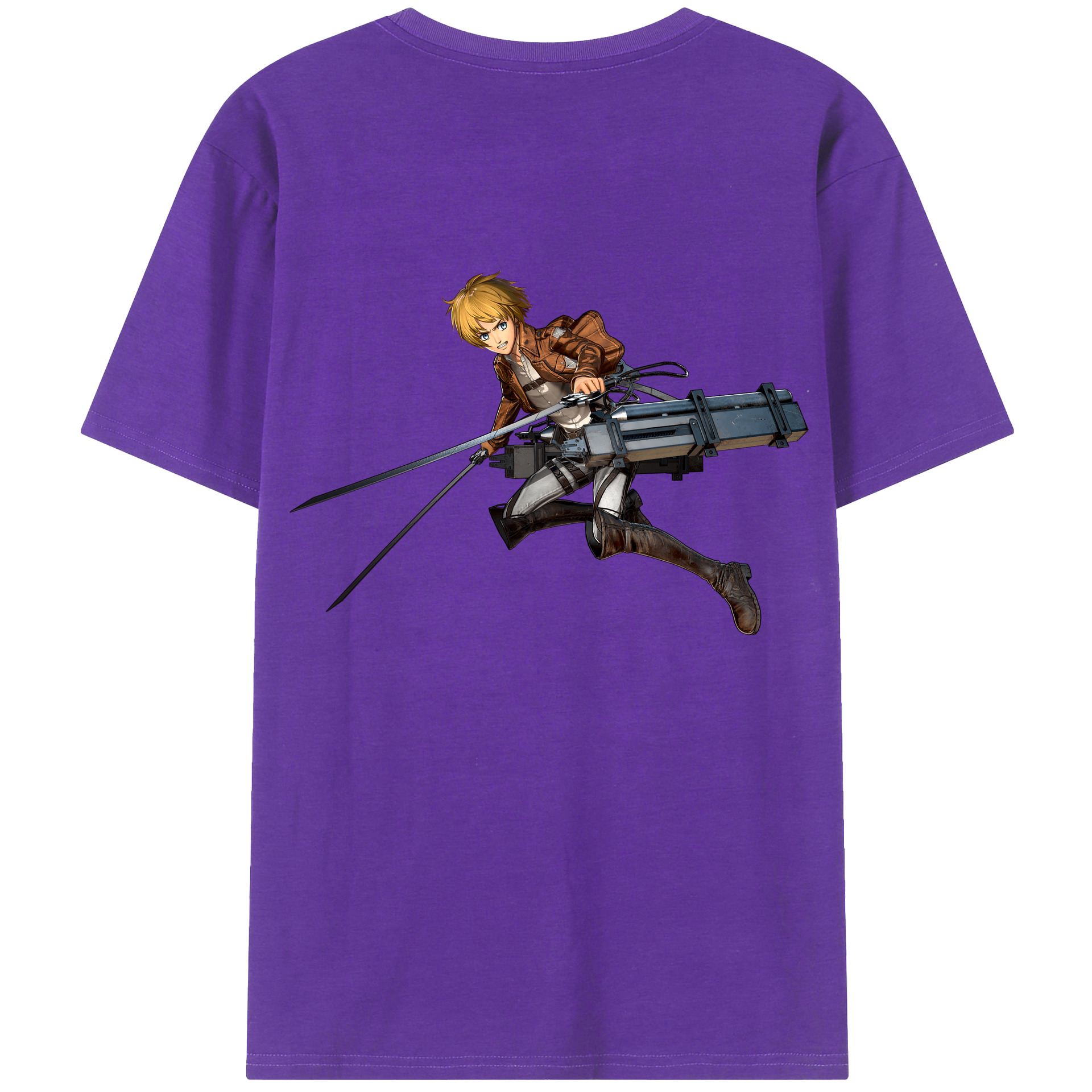 （画像用） 進撃の巨人 アルミン·アルレルト Attack on Titan Armin Arlert 綿100％半袖Tシャツ（背面プリント）