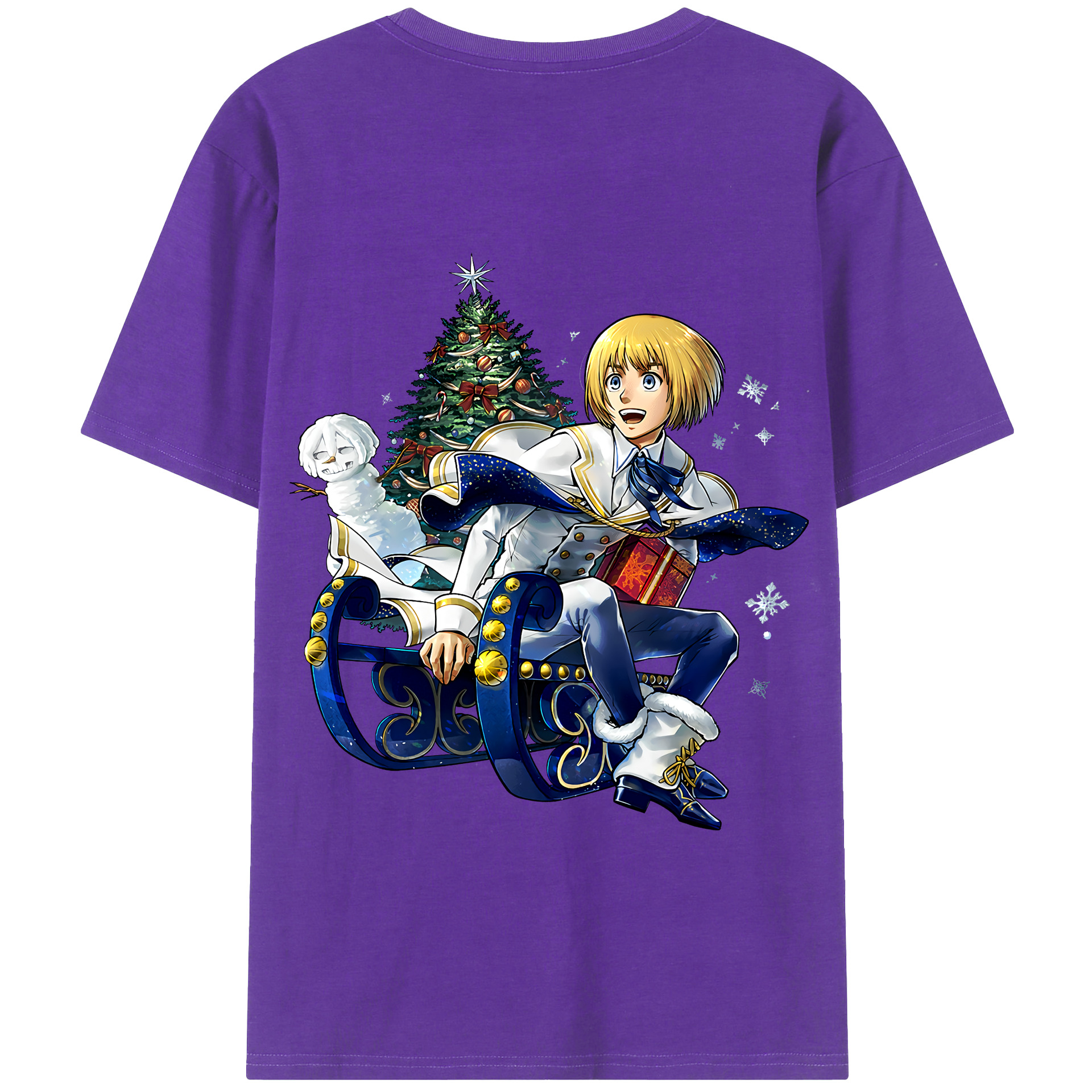 （画像用） 進撃の巨人 アルミン·アルレルト Attack on Titan Armin Arlert 綿100％半袖Tシャツ（背面プリント）