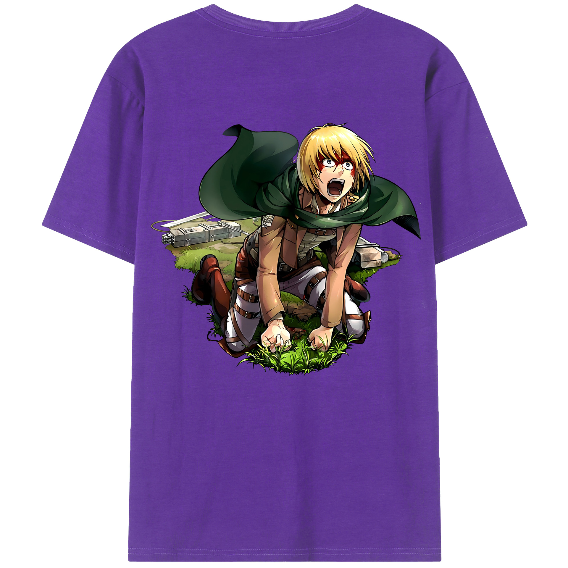 （画像用） 進撃の巨人 アルミン·アルレルト Attack on Titan Armin Arlert 綿100％半袖Tシャツ（背面プリント）