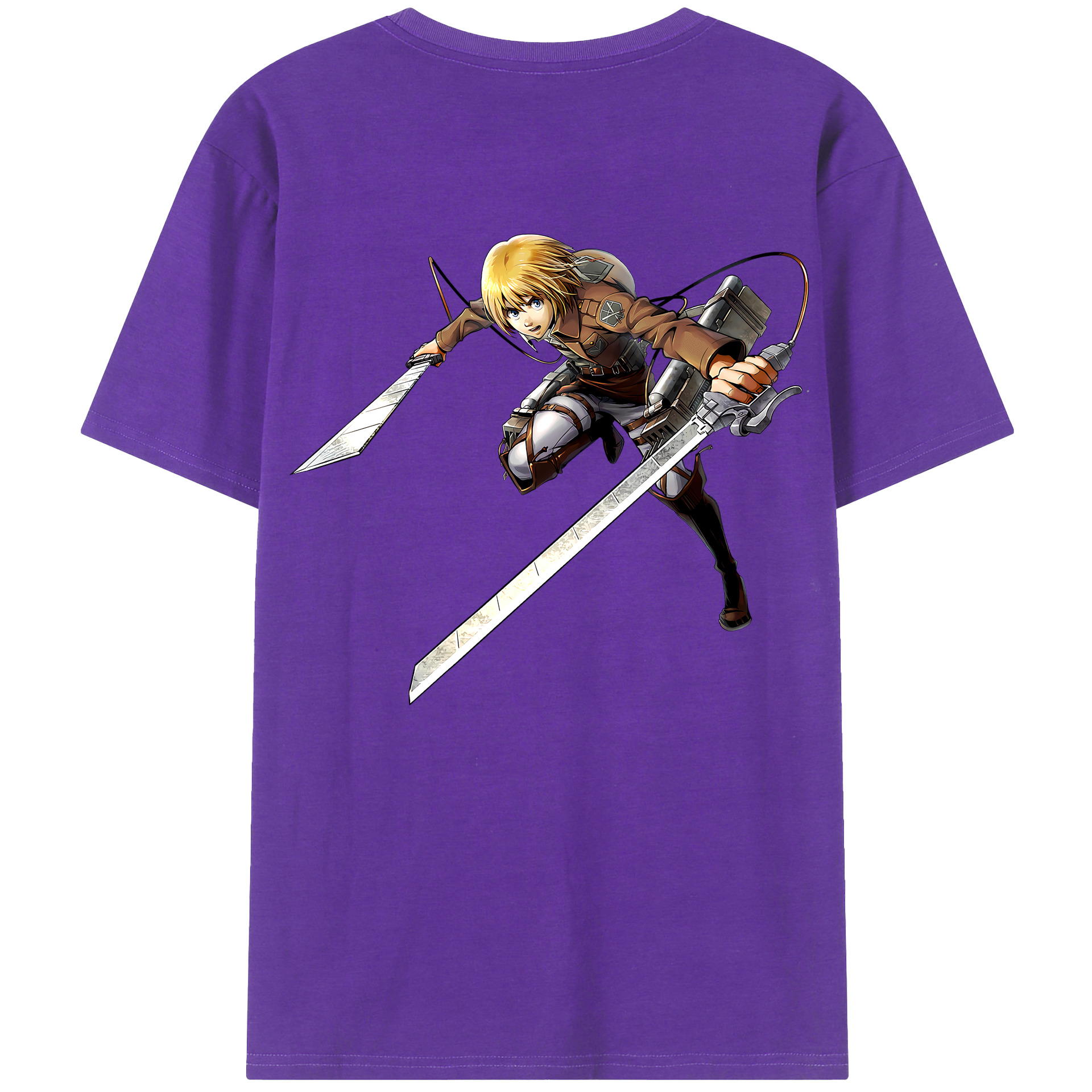（画像用） 進撃の巨人 アルミン·アルレルト Attack on Titan Armin Arlert 綿100％半袖Tシャツ（背面プリント）