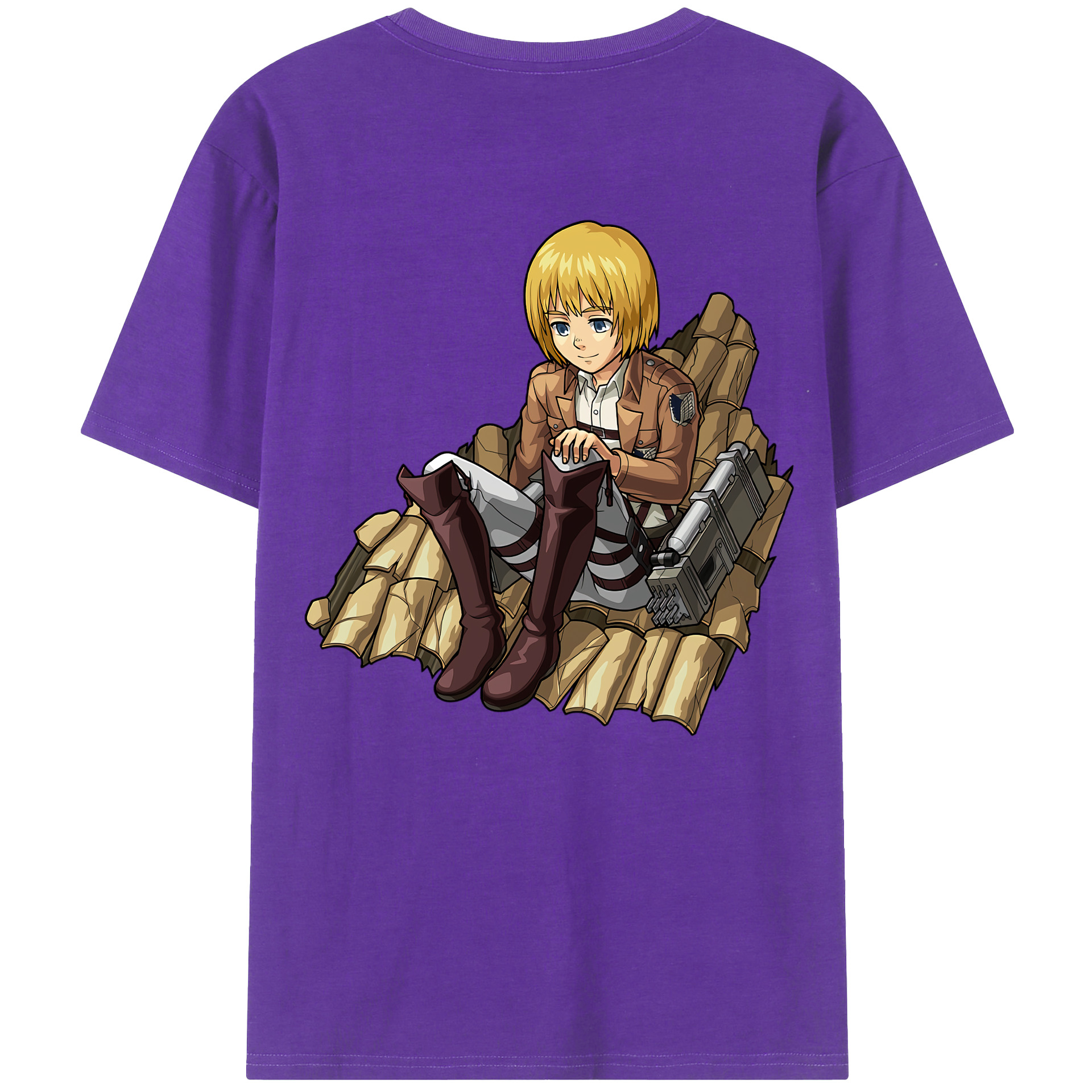 （画像用） 進撃の巨人 アルミン·アルレルト Attack on Titan Armin Arlert 綿100％半袖Tシャツ（背面プリント）