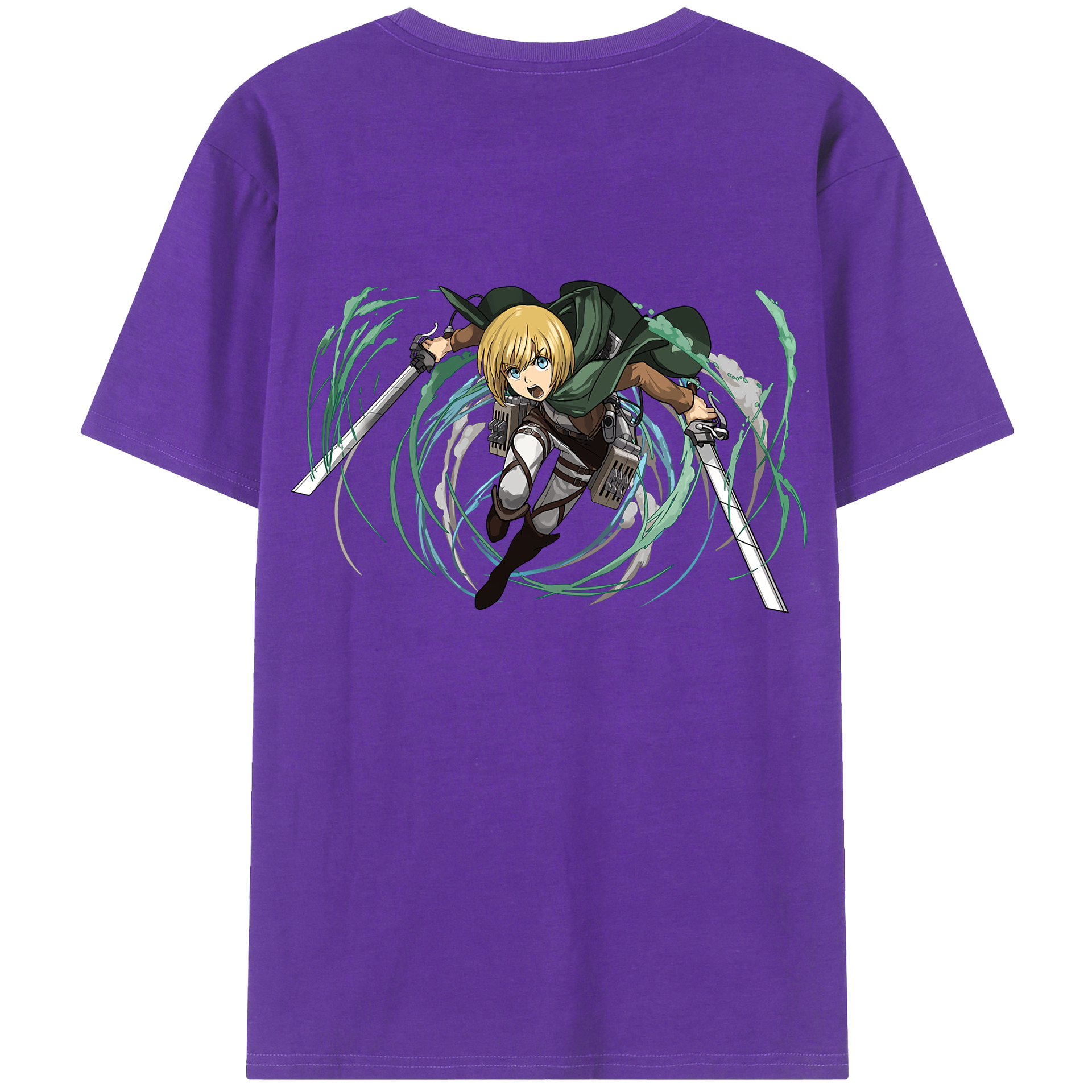（画像用） 進撃の巨人 アルミン·アルレルト Attack on Titan Armin Arlert 綿100％半袖Tシャツ（背面プリント）