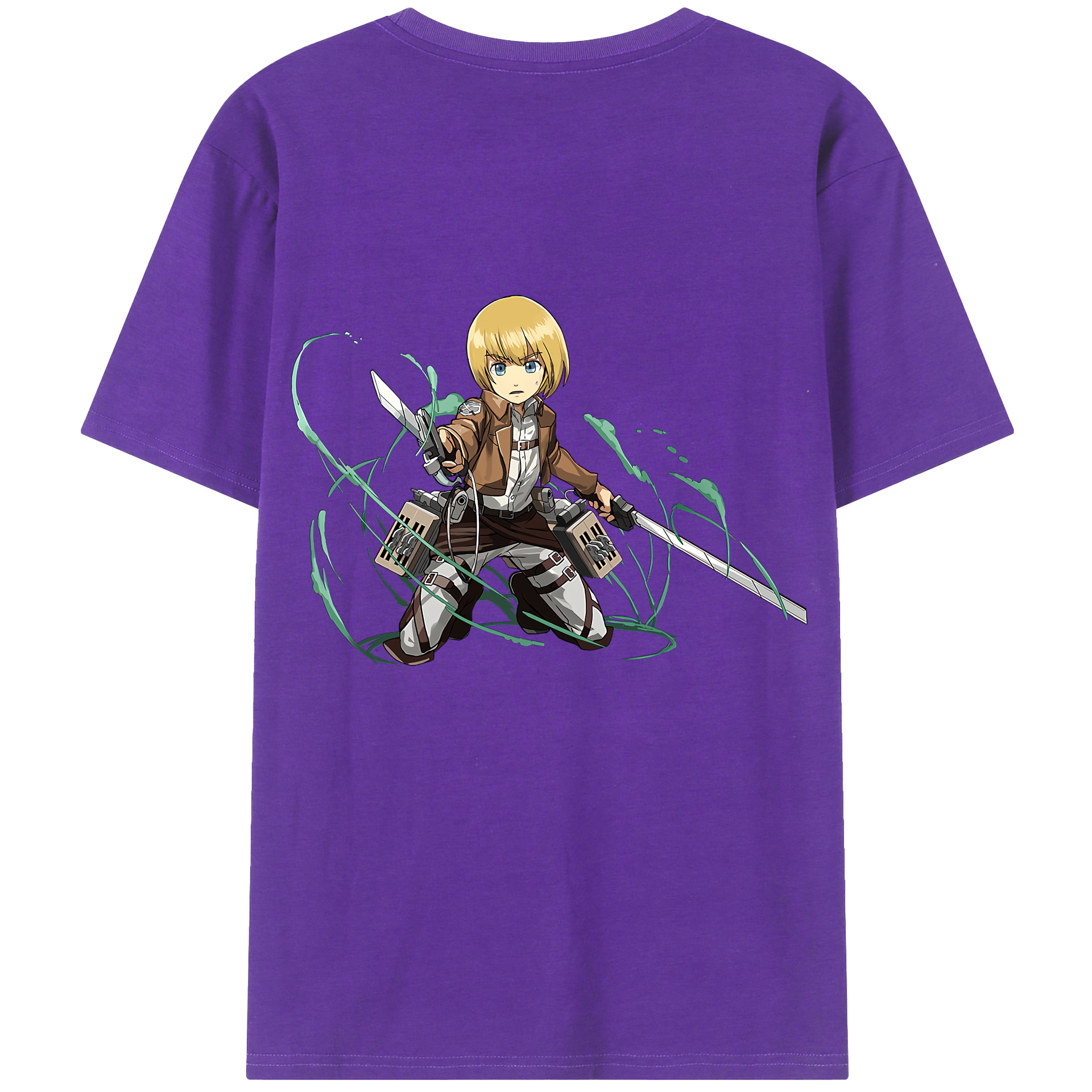 （画像用） 進撃の巨人 アルミン·アルレルト Attack on Titan Armin Arlert 綿100％半袖Tシャツ（背面プリント）