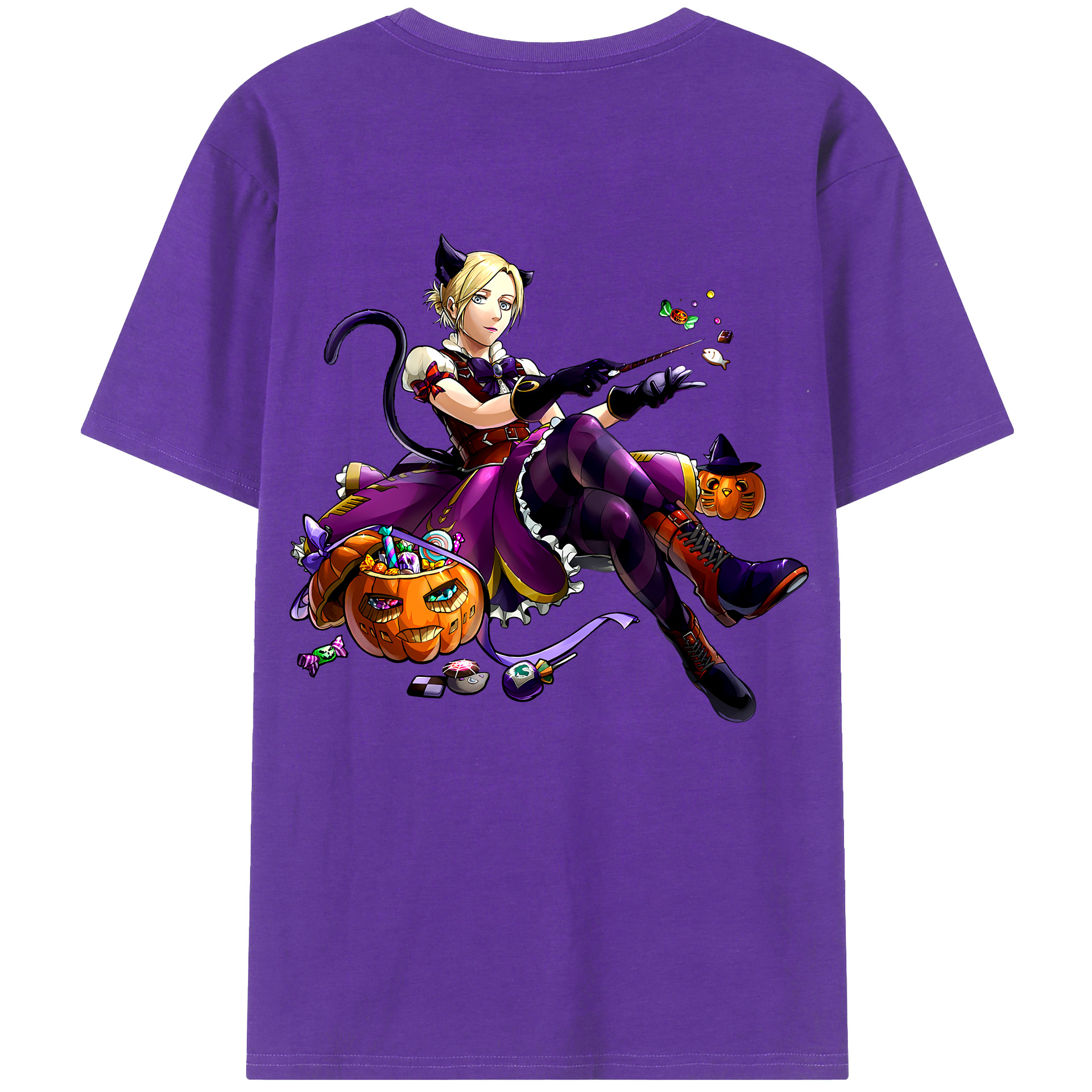 （画像用） 進撃の巨人 アニ・レオンハート Attack on Titan Annie Leonhart 綿100％半袖Tシャツ（背面プリント）