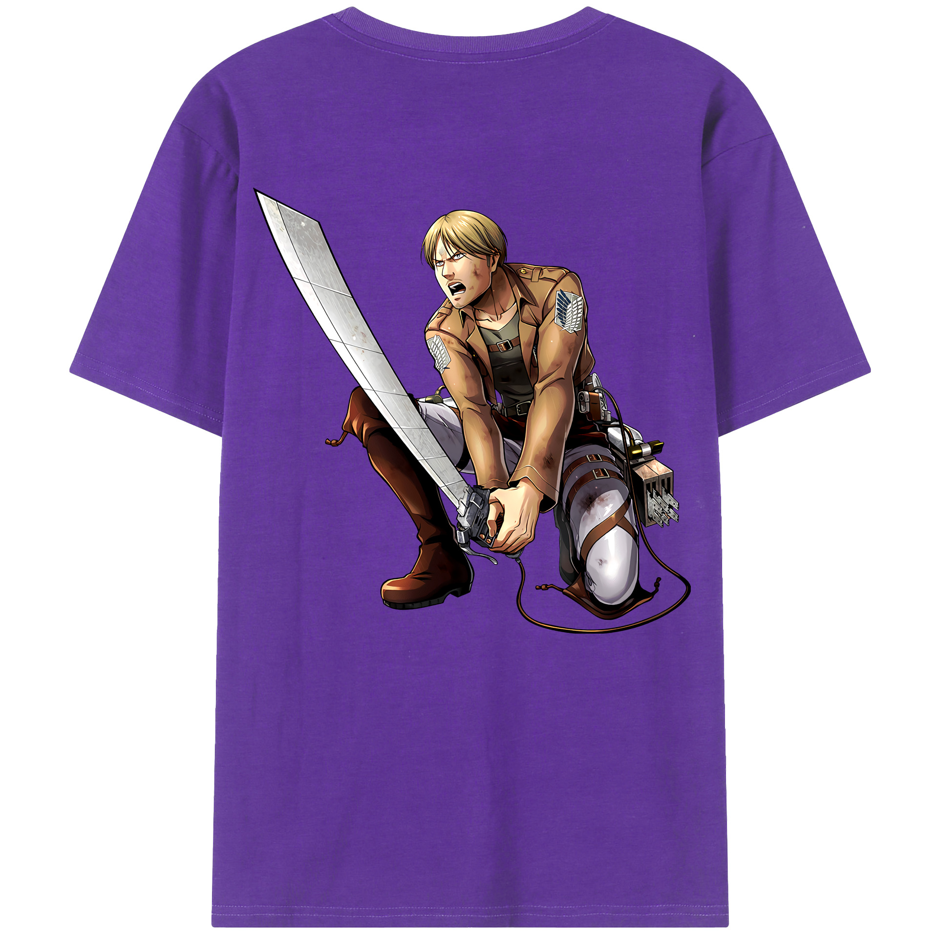 （画像用） 進撃の巨人 ミケ·ザカリアス Attack on Titan Mike Zakarius 綿100％半袖Tシャツ（背面プリント）