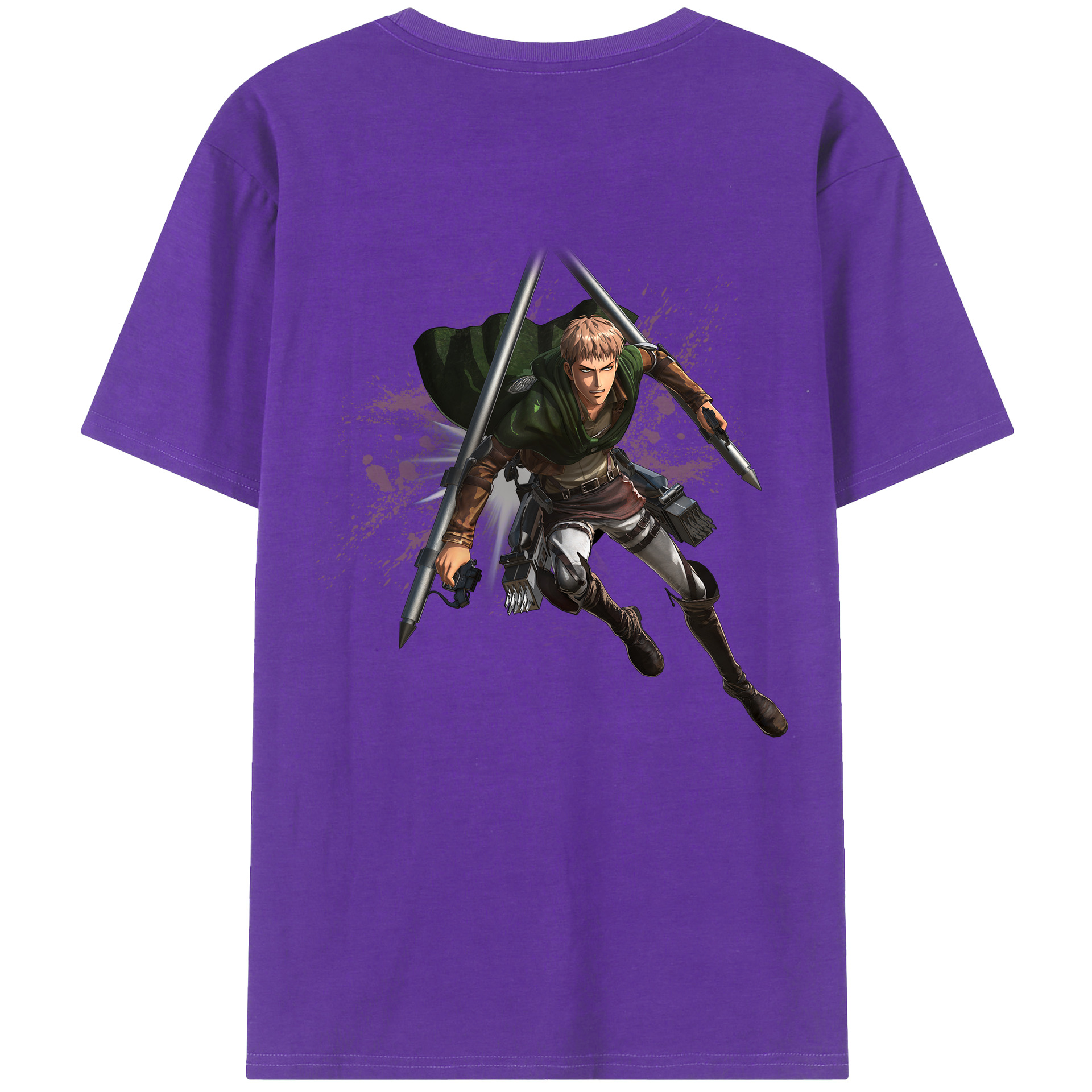 （画像用） 進撃の巨人 ジャン・キルシュタイン Attack on Titan Jean Kirstein 綿100％半袖Tシャツ（背面プリント）