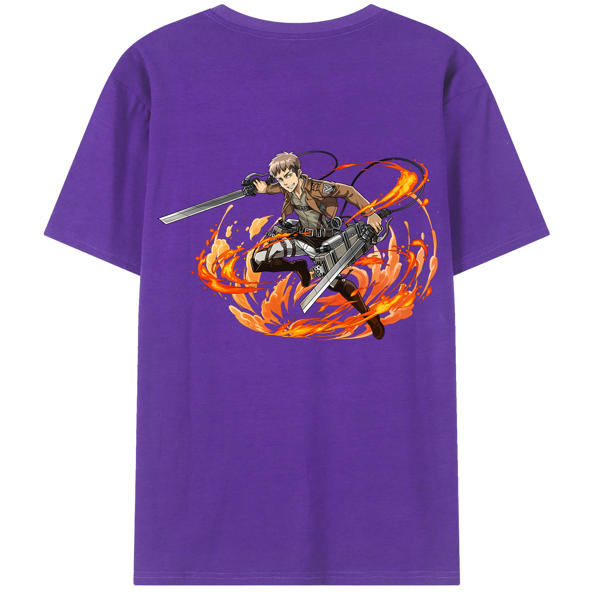 （画像用） 進撃の巨人 ジャン・キルシュタイン Attack on Titan Jean Kirstein 綿100％半袖Tシャツ（背面プリント）