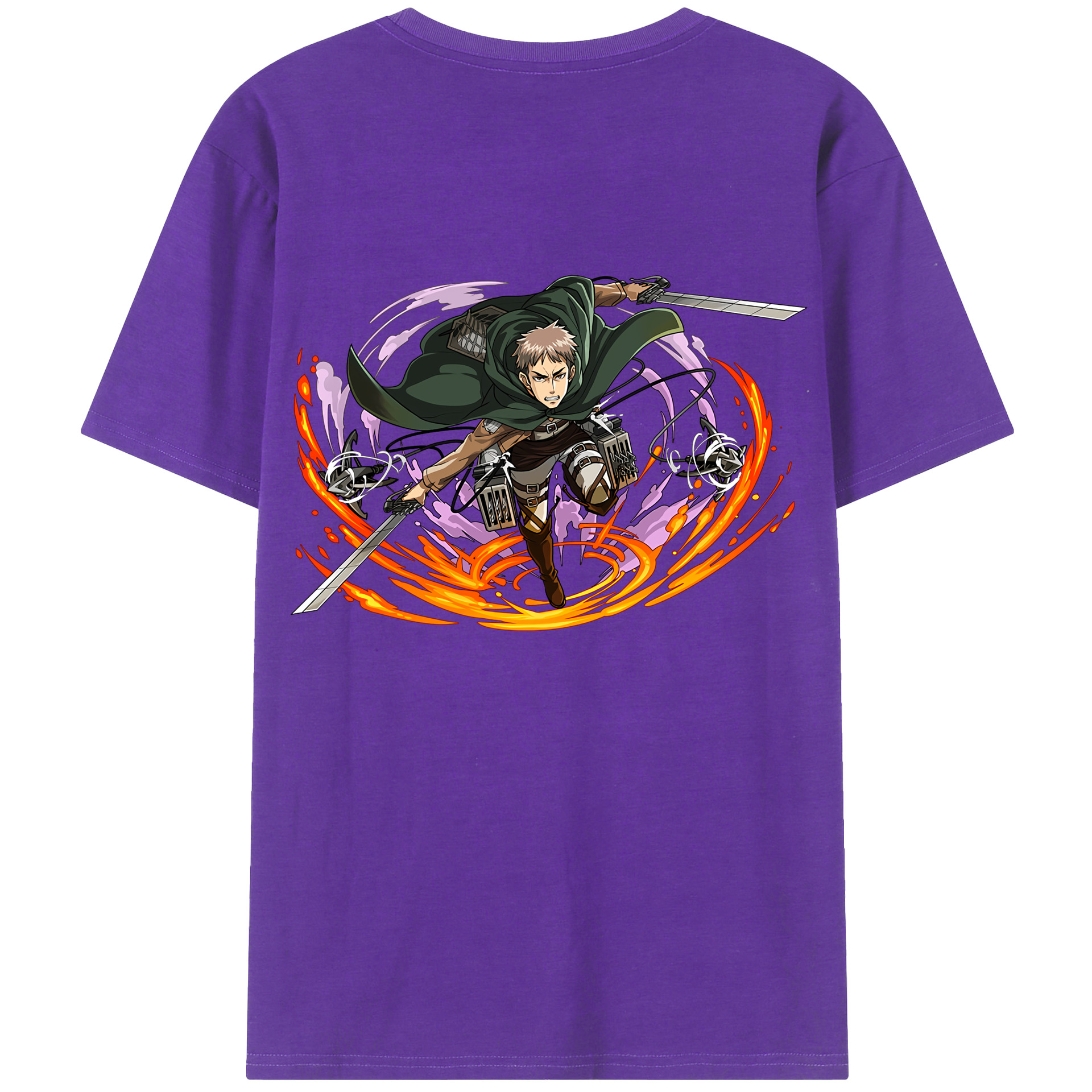 （画像用） 進撃の巨人 ジャン・キルシュタイン Attack on Titan Jean Kirstein 綿100％半袖Tシャツ（背面プリント）