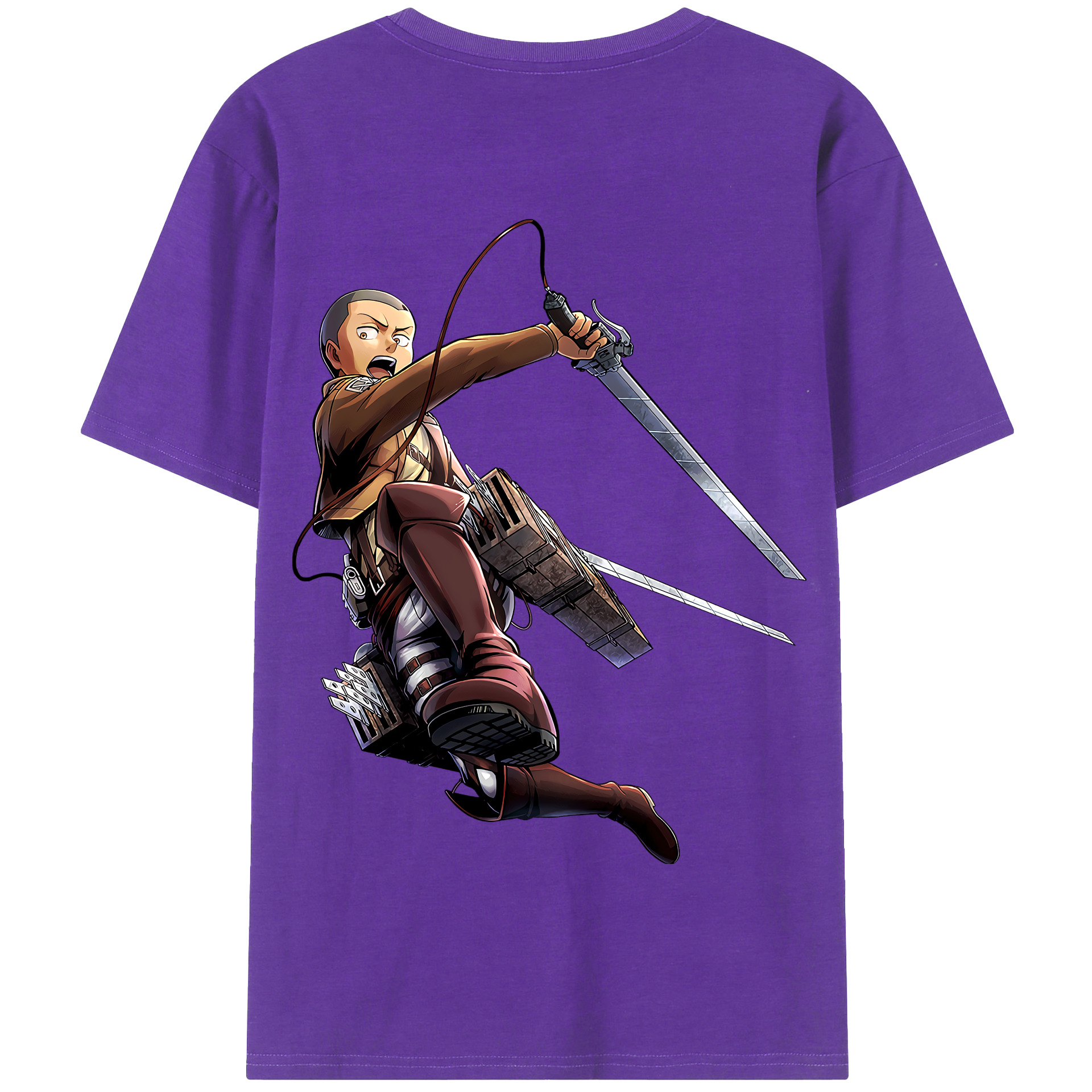 （画像用） 進撃の巨人 コニー·スプリンガー Attack on Titan Connie Springer 綿100％半袖Tシャツ（背面プリント）