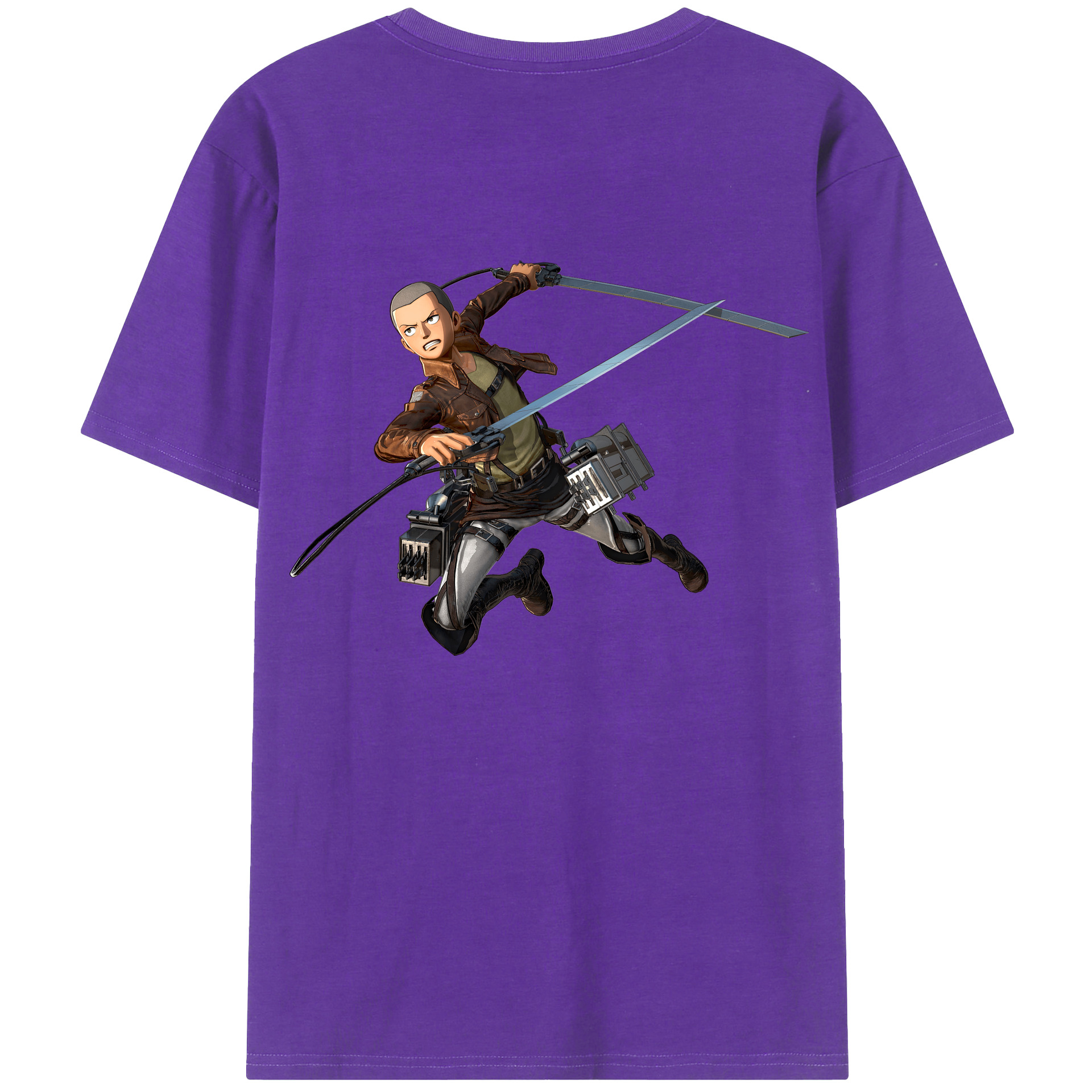 （画像用） 進撃の巨人 コニー·スプリンガー Attack on Titan Connie Springer 綿100％半袖Tシャツ（背面プリント）