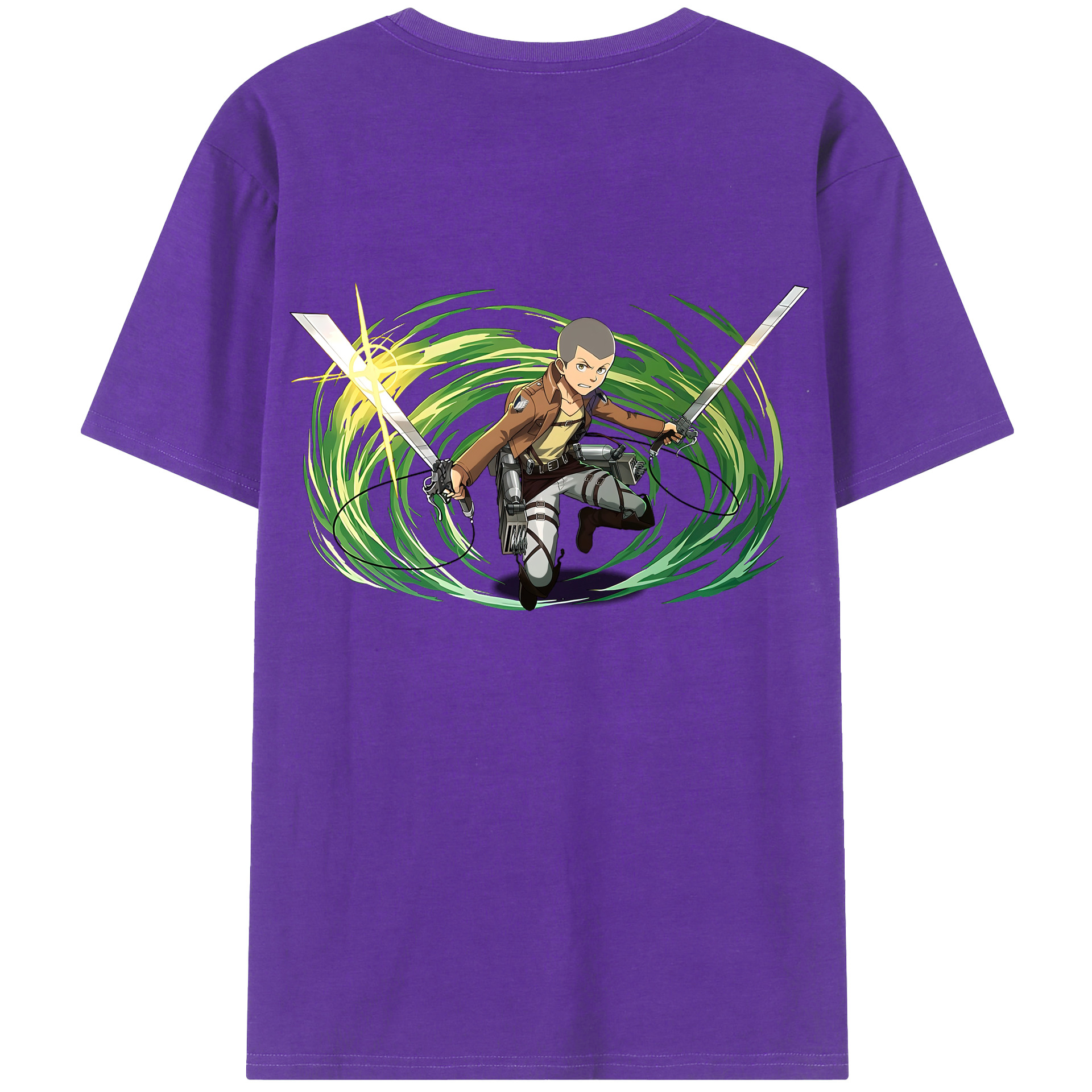 （画像用） 進撃の巨人 コニー·スプリンガー Attack on Titan Connie Springer 綿100％半袖Tシャツ（背面プリント）