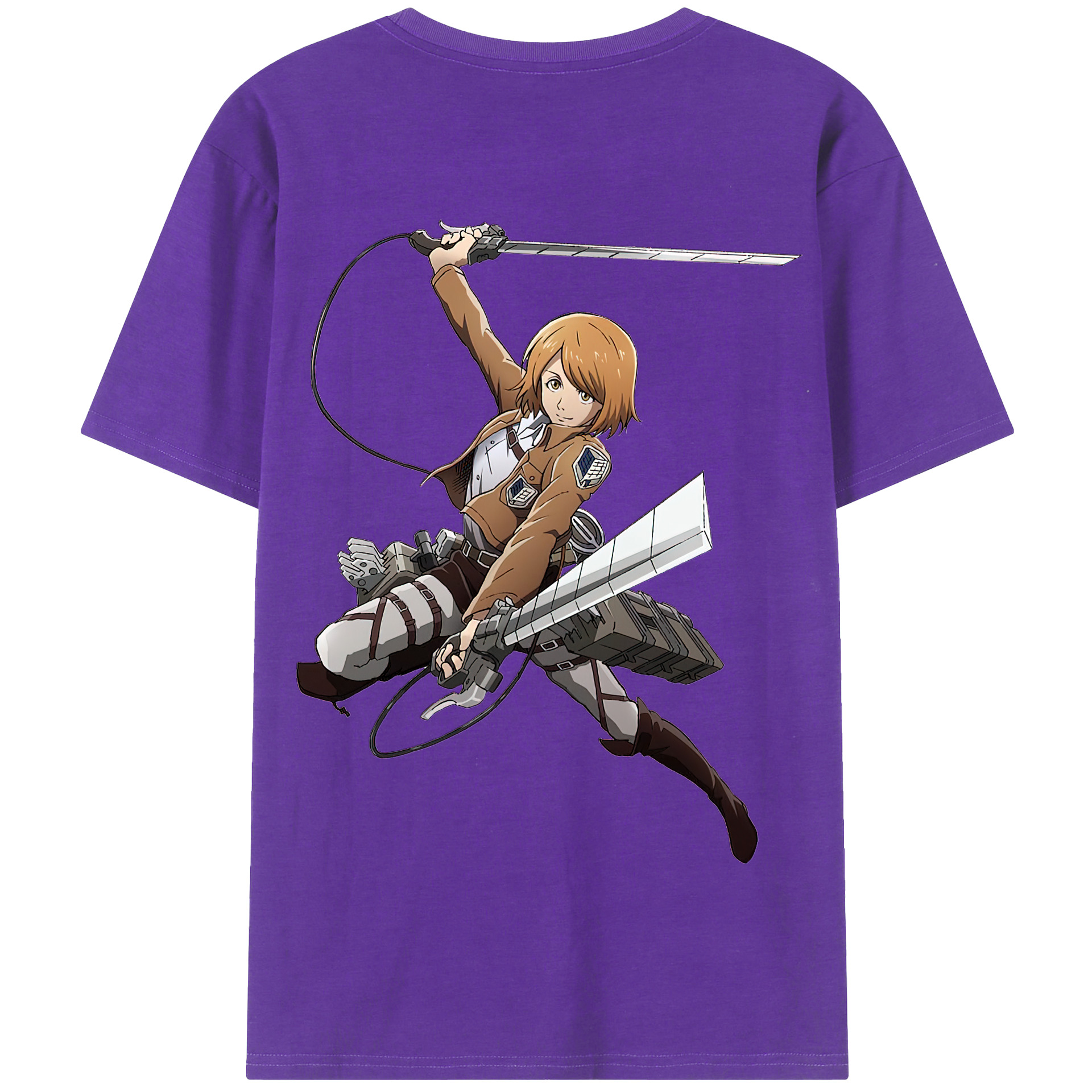 （画像用） 進撃の巨人 ペトラ·ラル Attack on Titan Petra Rall 綿100％半袖Tシャツ（背面プリント）