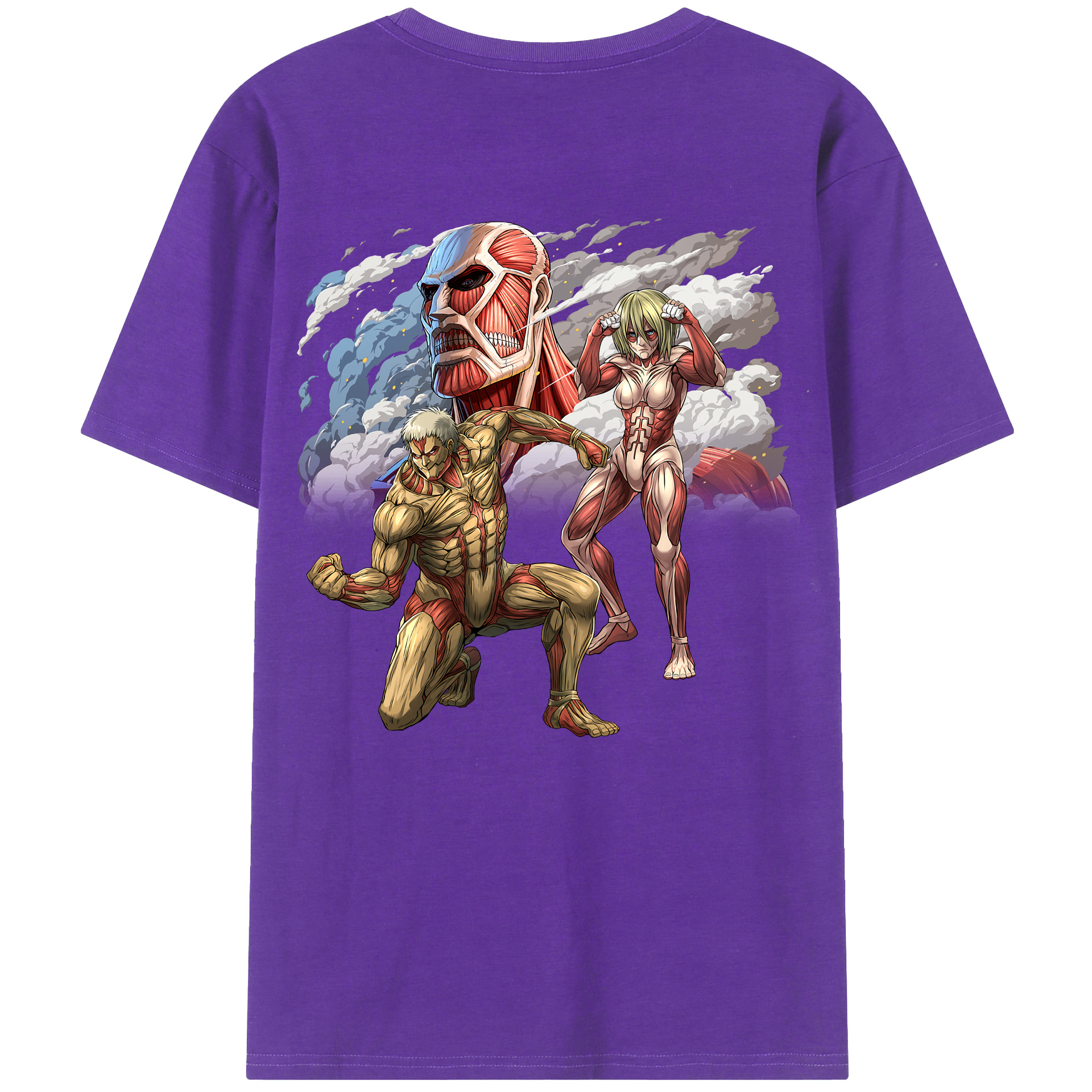 （画像用） 進撃の巨人 Attack on Titan 綿100％半袖Tシャツ（背面プリント）