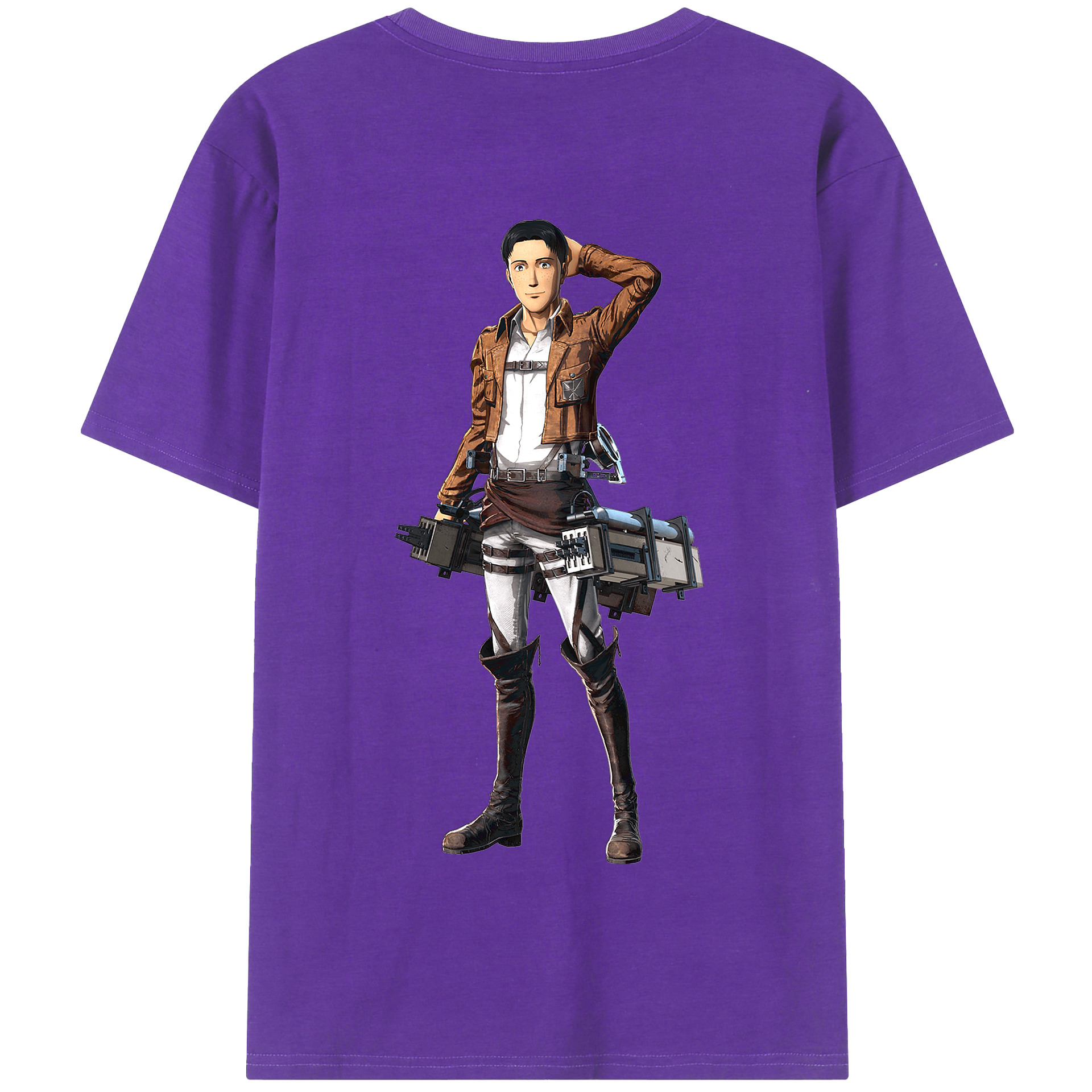 （画像用） 進撃の巨人 Attack on Titan 綿100％半袖Tシャツ（背面プリント）