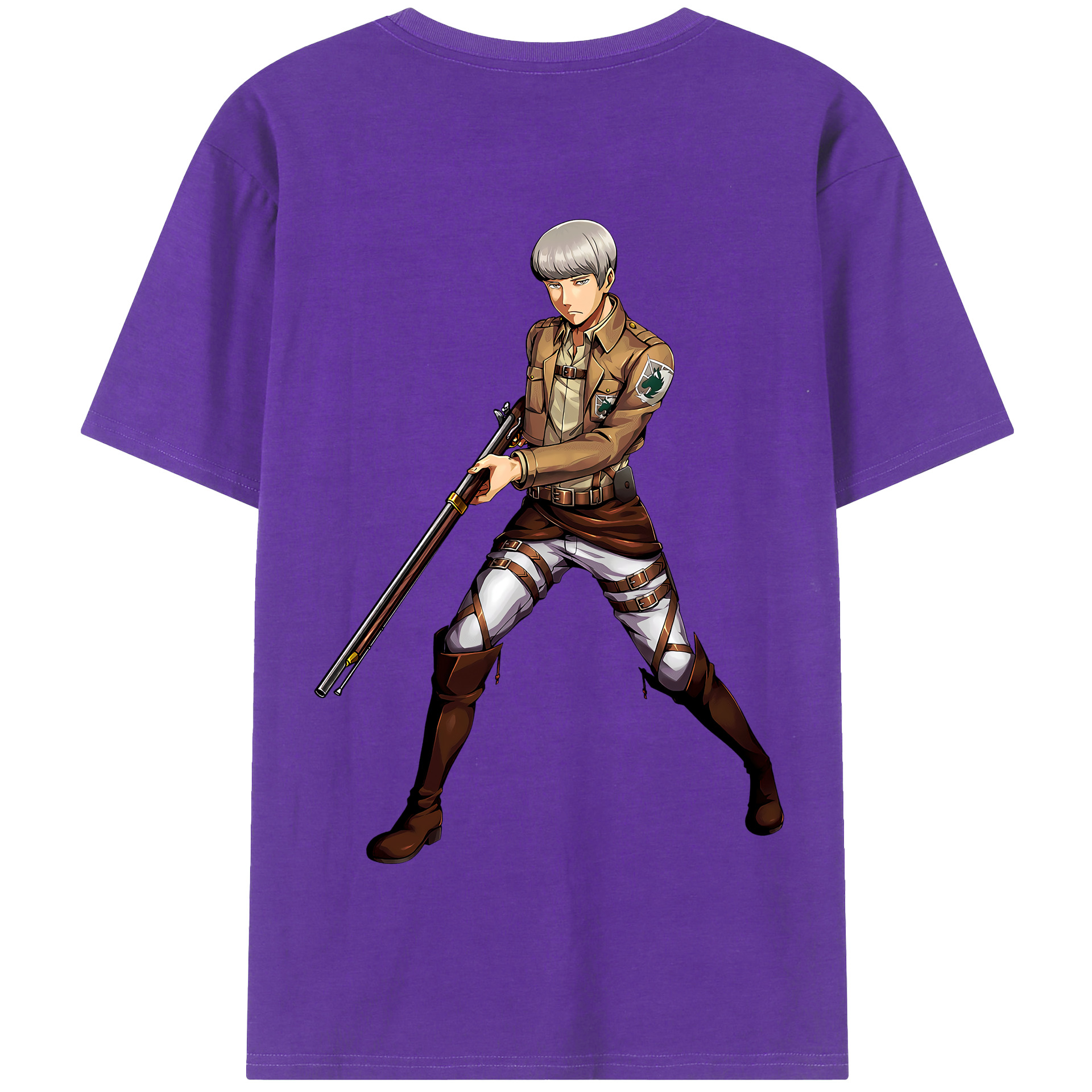 （画像用） 進撃の巨人 Attack on Titan 綿100％半袖Tシャツ（背面プリント）