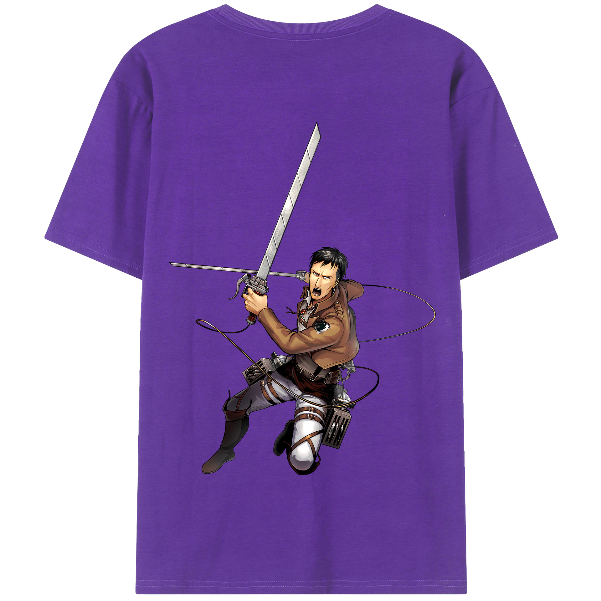 （画像用） 進撃の巨人 Attack on Titan 綿100％半袖Tシャツ（背面プリント）