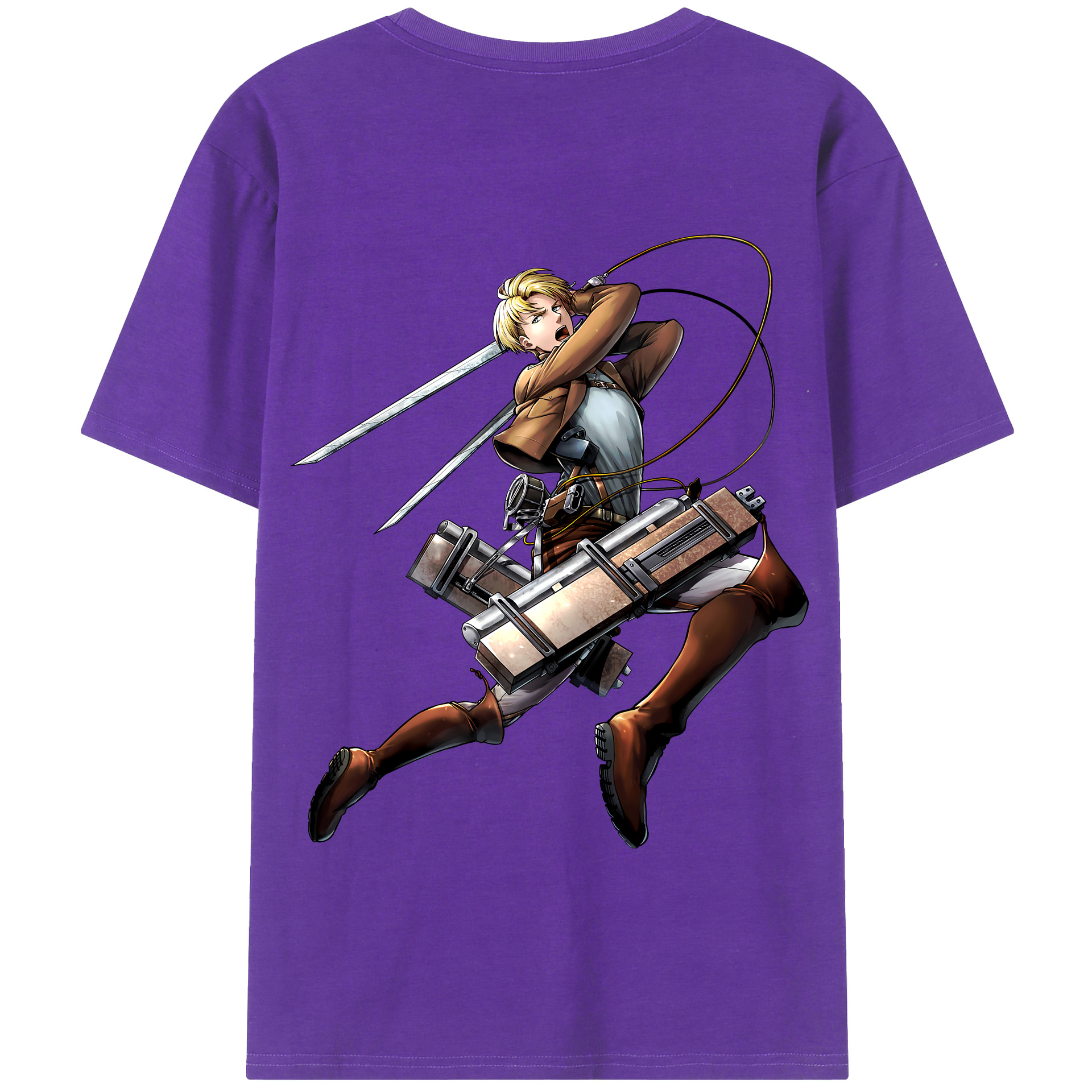 （画像用） 進撃の巨人 Attack on Titan 綿100％半袖Tシャツ（背面プリント）