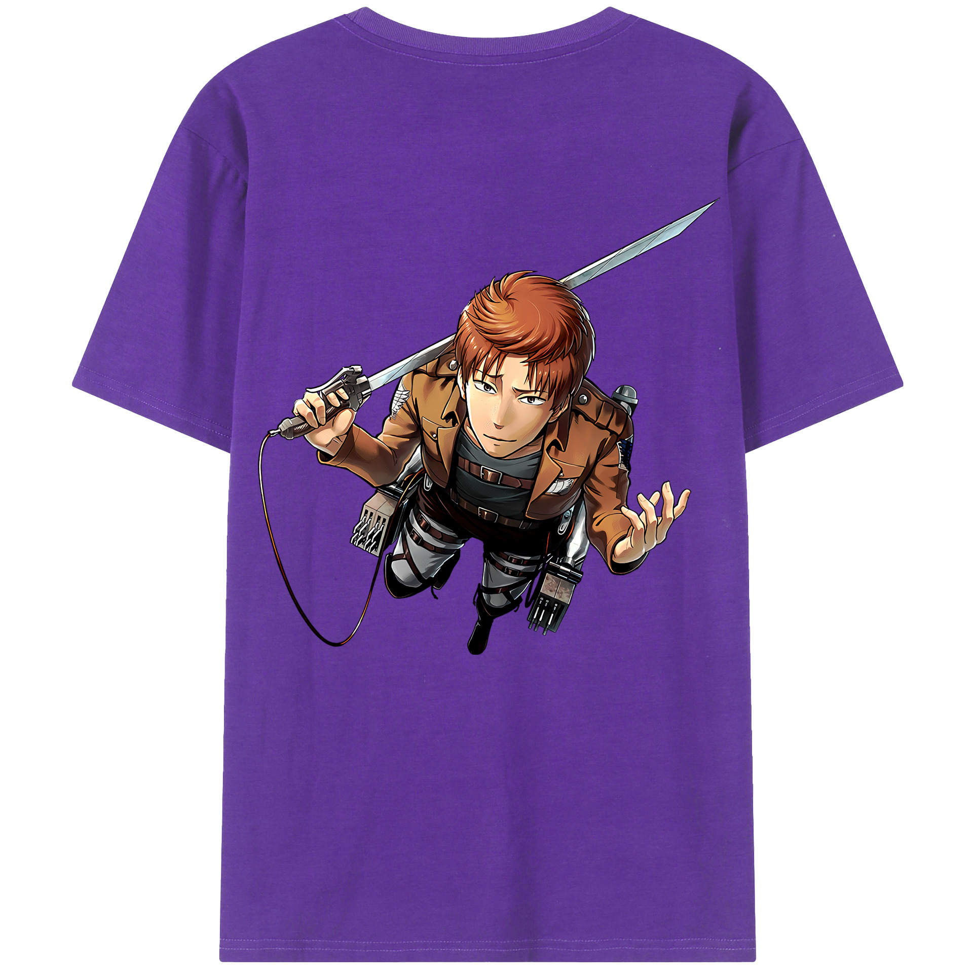 （画像用） 進撃の巨人 Attack on Titan 綿100％半袖Tシャツ（背面プリント）