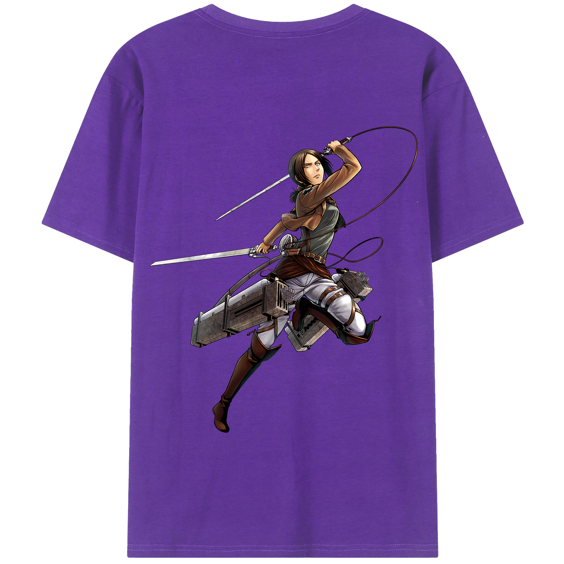 （画像用） 進撃の巨人 Attack on Titan 綿100％半袖Tシャツ（背面プリント）