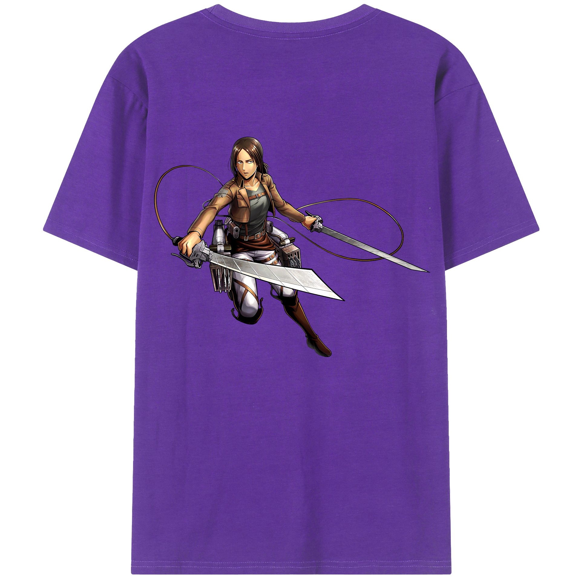 （画像用） 進撃の巨人 Attack on Titan 綿100％半袖Tシャツ（背面プリント）