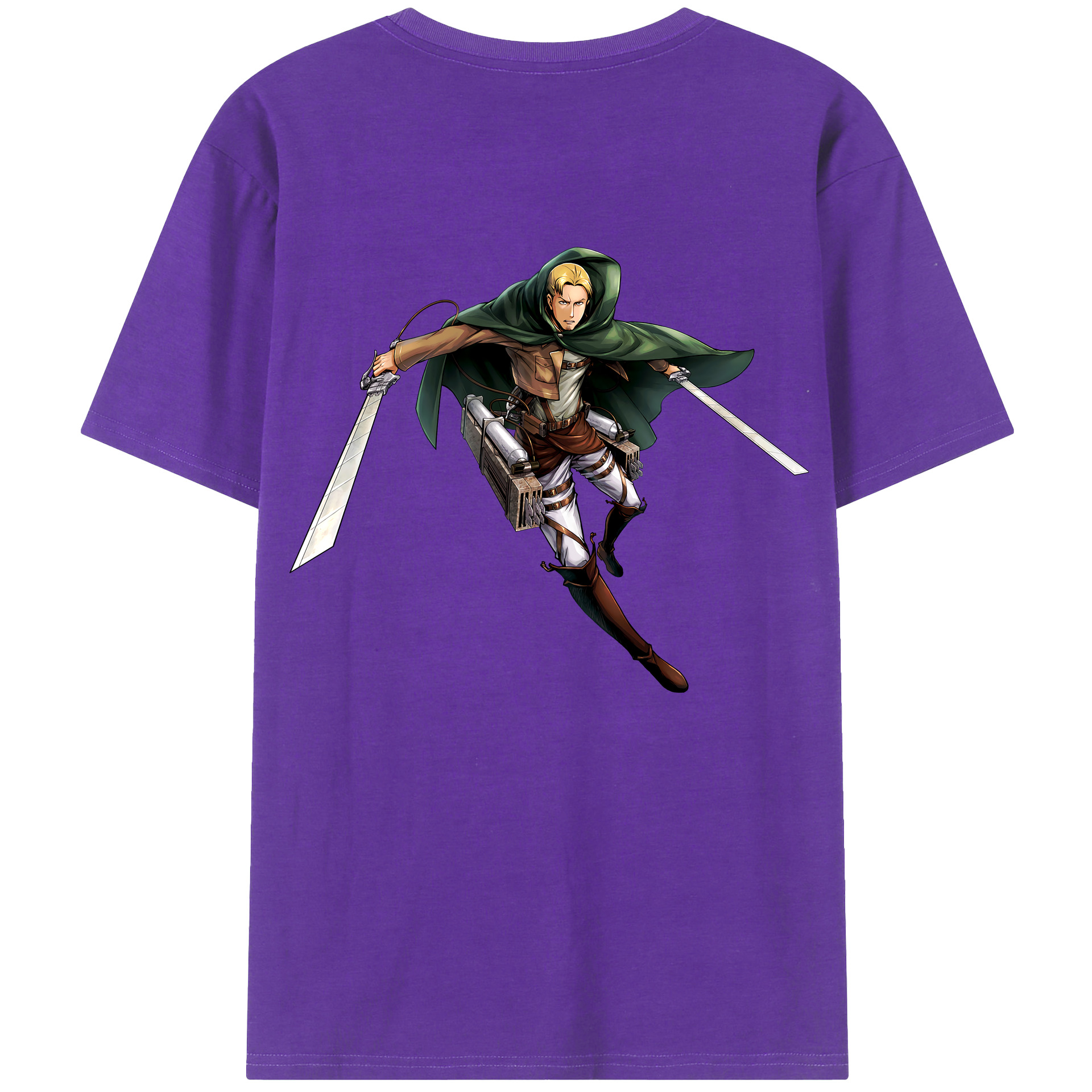 （画像用） 進撃の巨人 Attack on Titan 綿100％半袖Tシャツ（背面プリント）