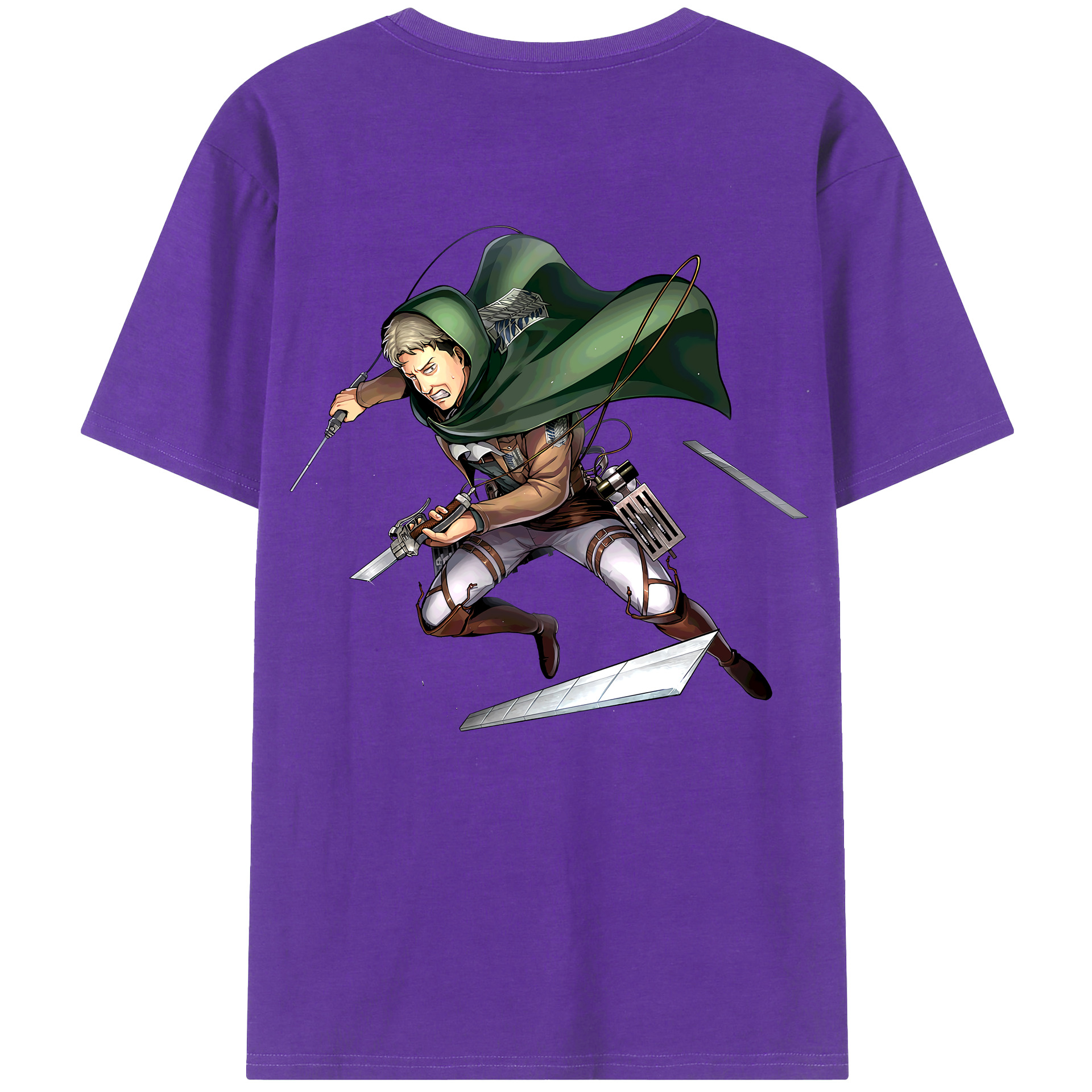 （画像用） 進撃の巨人 Attack on Titan 綿100％半袖Tシャツ（背面プリント）